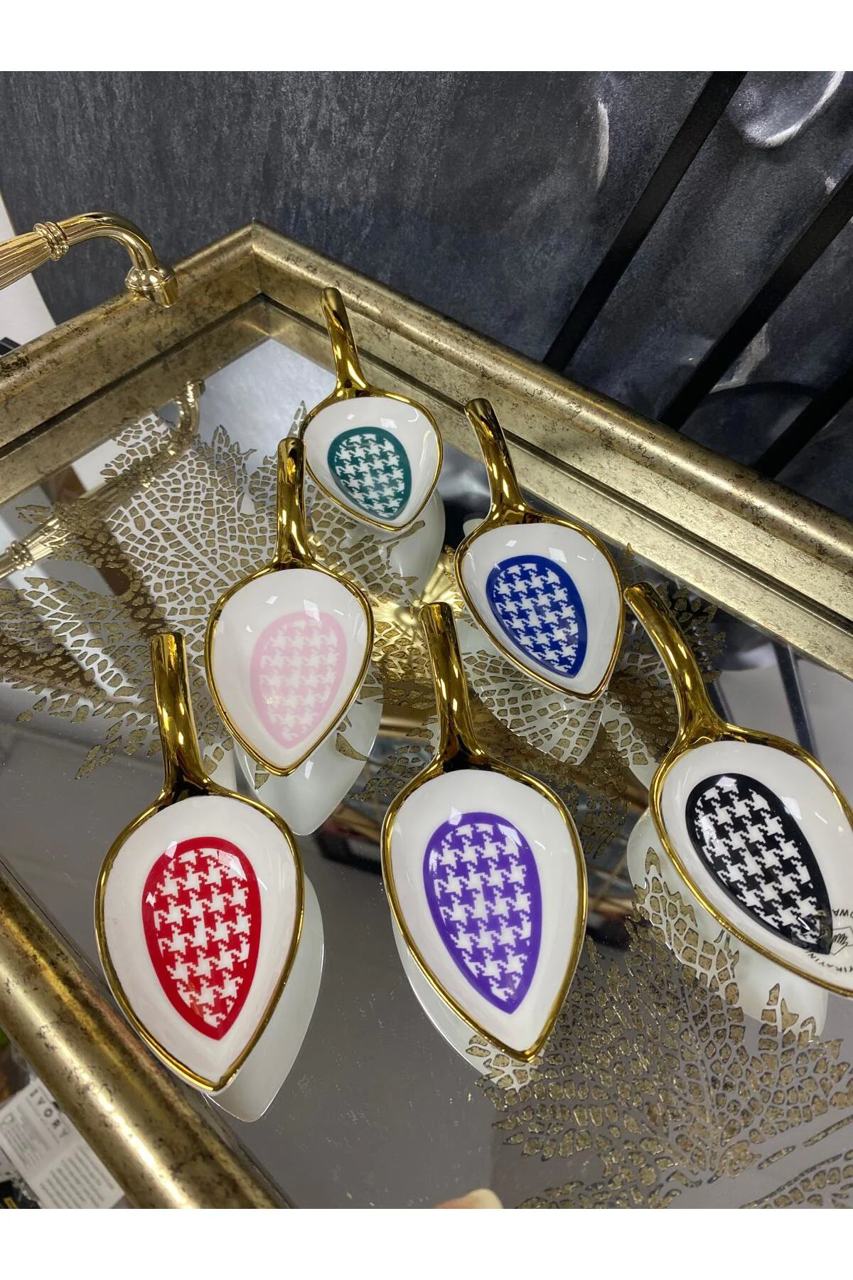 RSY-283 6'lı Porselen Lokumluk Kaşık Juliet Gold RSY-283 6'lı Porselen Lokumluk Kaşık Juliet Gold