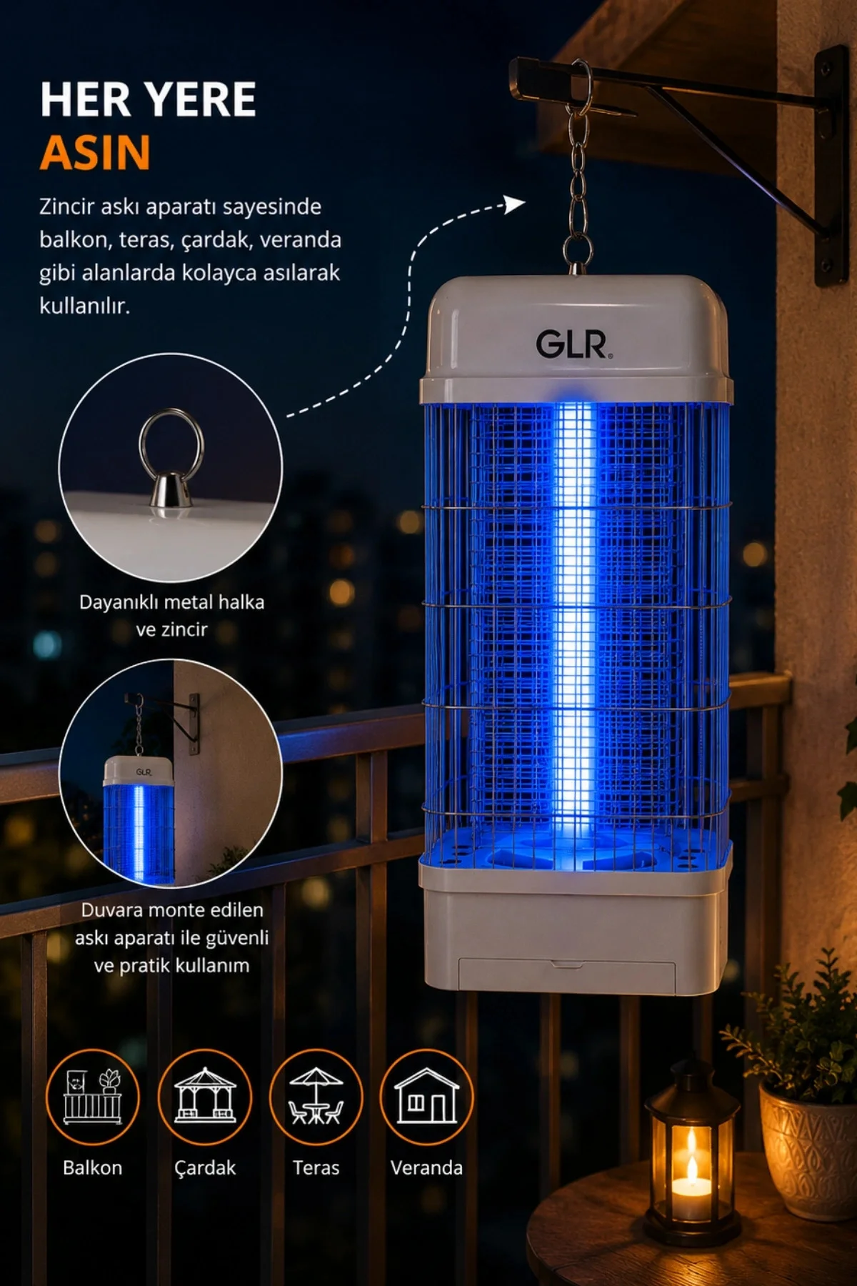 RT-15W Elektrikli Sinek Öldürücü Lamba 15W 2500V Yüksek Voltaj (5 RT-15W Elektrikli Sinek Öldürücü Lamba 15W 2500V Yüksek Voltaj (5
