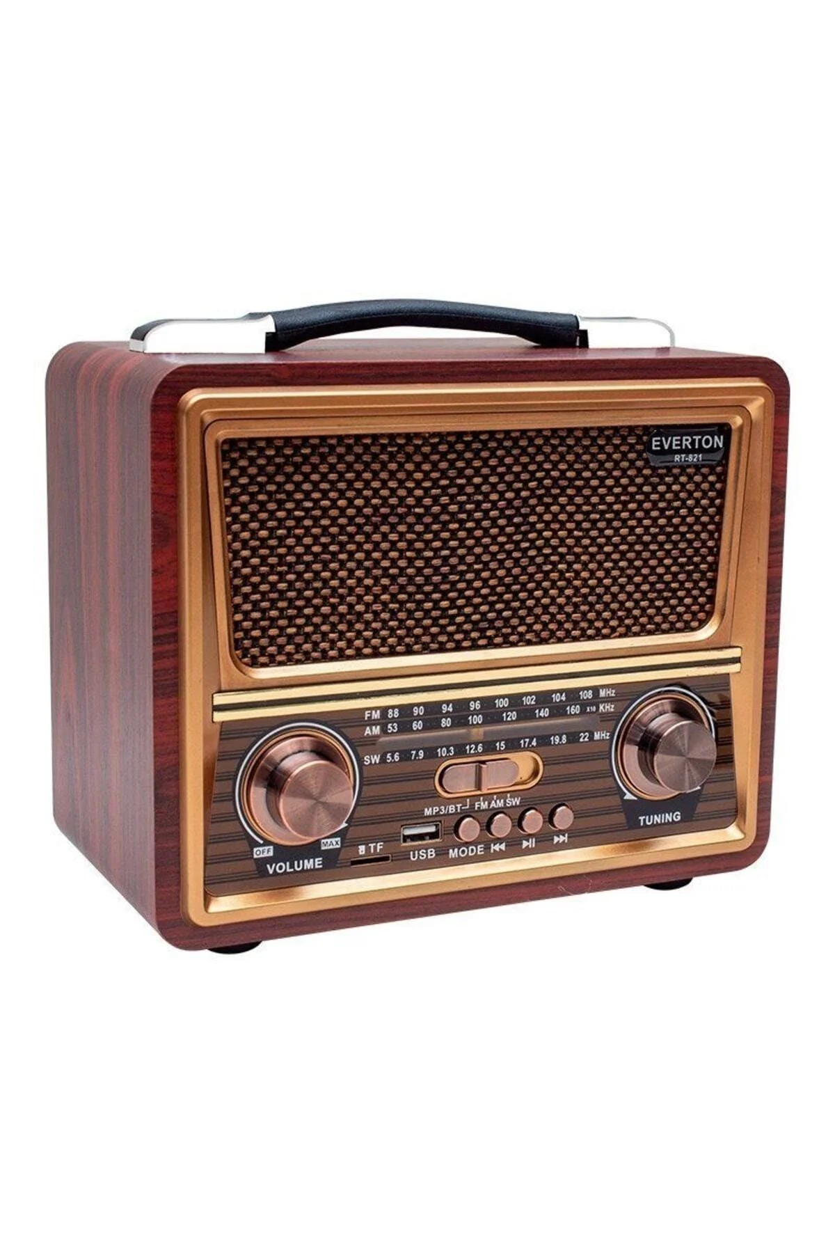 Rt-821 Usb/tf/fm/bluetooth Destekli Nostaljik Radyo Akbaş
