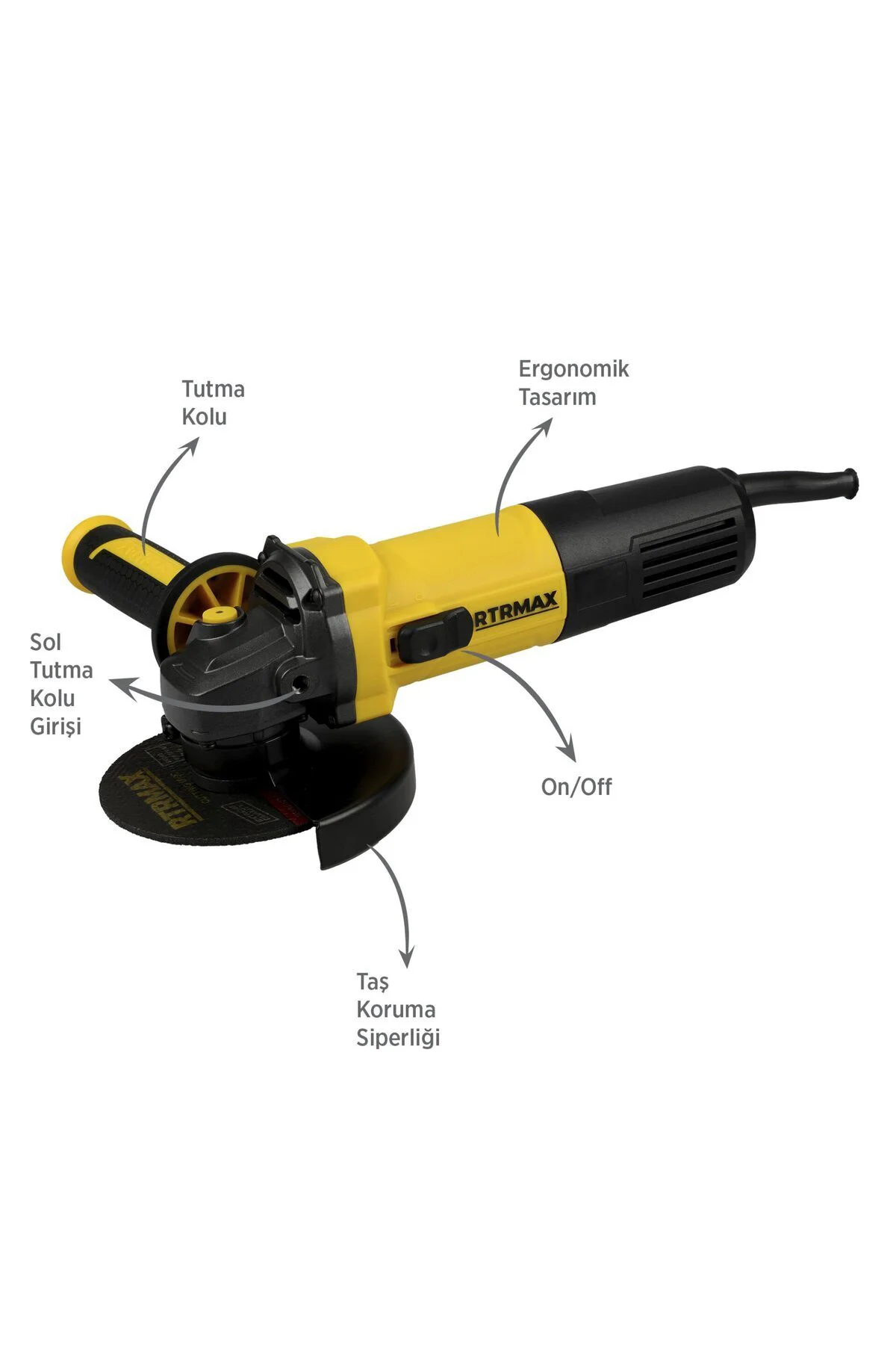 Rtm1080 Avuç Taşlama Makinası 115 Mm 750 W Devir Ayarlı Rtm1080 Avuç Taşlama Makinası 115 Mm 750 W Devir Ayarlı