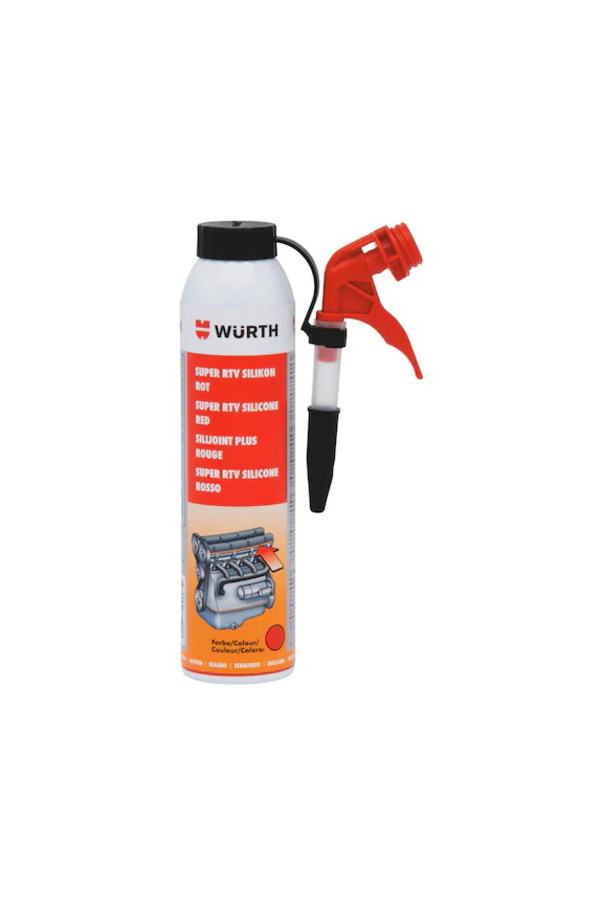 RTV Silikon Sıvı Conta Kırmızı 200ml | 315°C Dayanıklı, No‑MEKO Formül