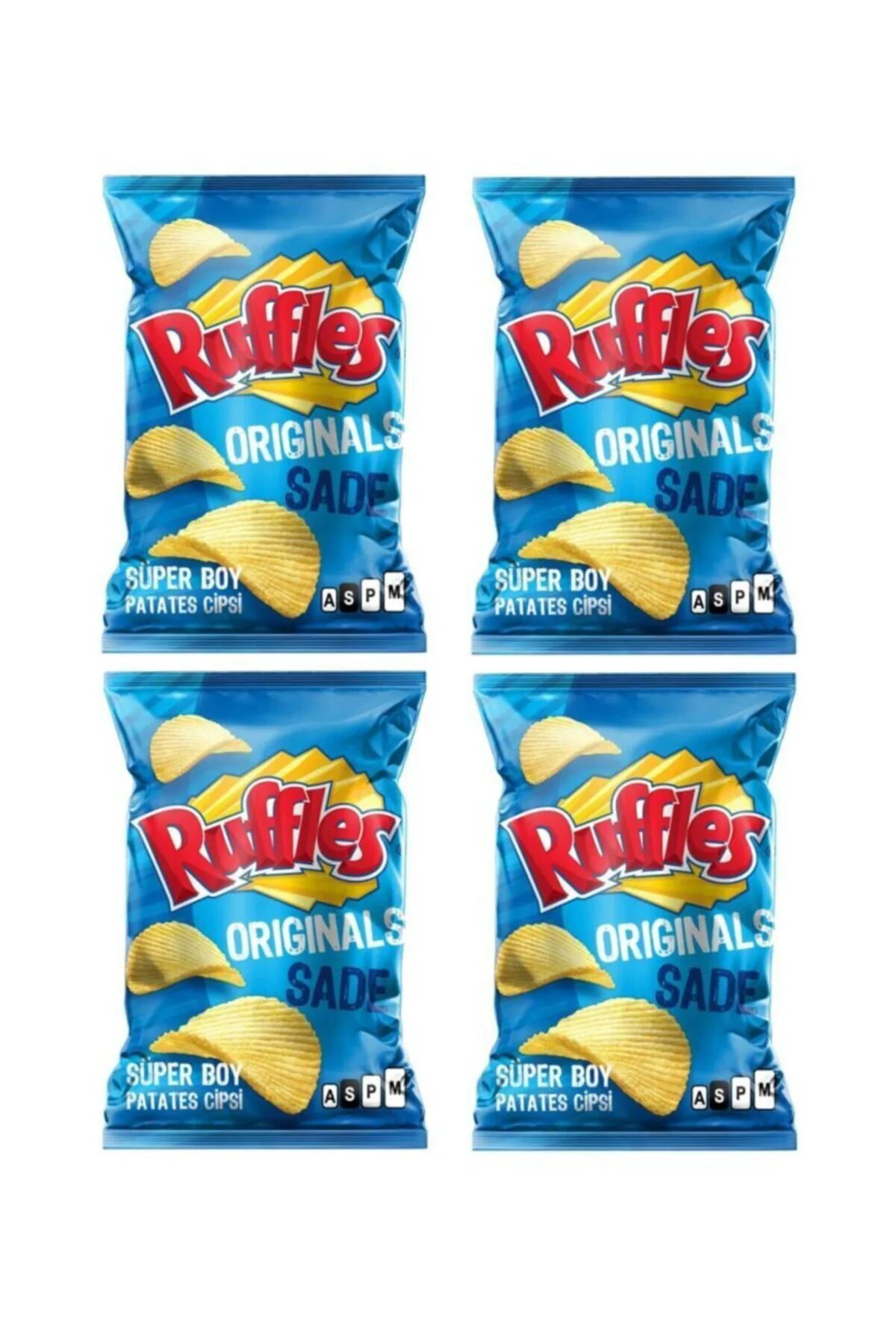 RUFFLES Orjinal Sade Patates Cips 4 Adet x 107 Gram