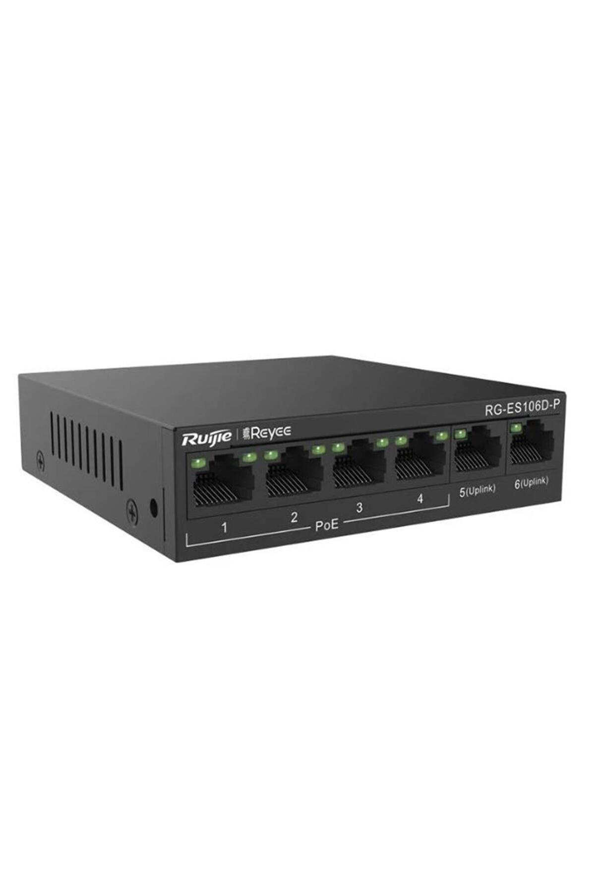 Reyee Ruijie- Rg-Es106d-P 4 Port Poe+ 10-100-1000 Mbps+2 Port 10-1