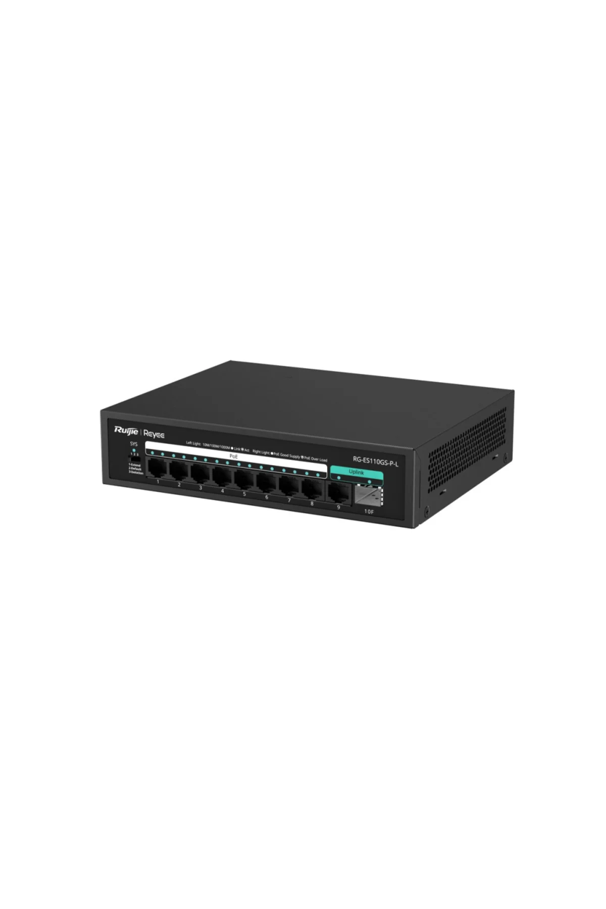 RUIJIE REYEE RG-ES110GS-P-L 10 Port, 8 Port Gigabit PoE, 120W, 1 Port SPF, 1 Port Gigabit Uplink, S RUIJIE REYEE RG-ES110GS-P-L 10 Port, 8 Port Gigabit PoE, 120W, 1 Port SPF, 1 Port Gigabit Uplink, S