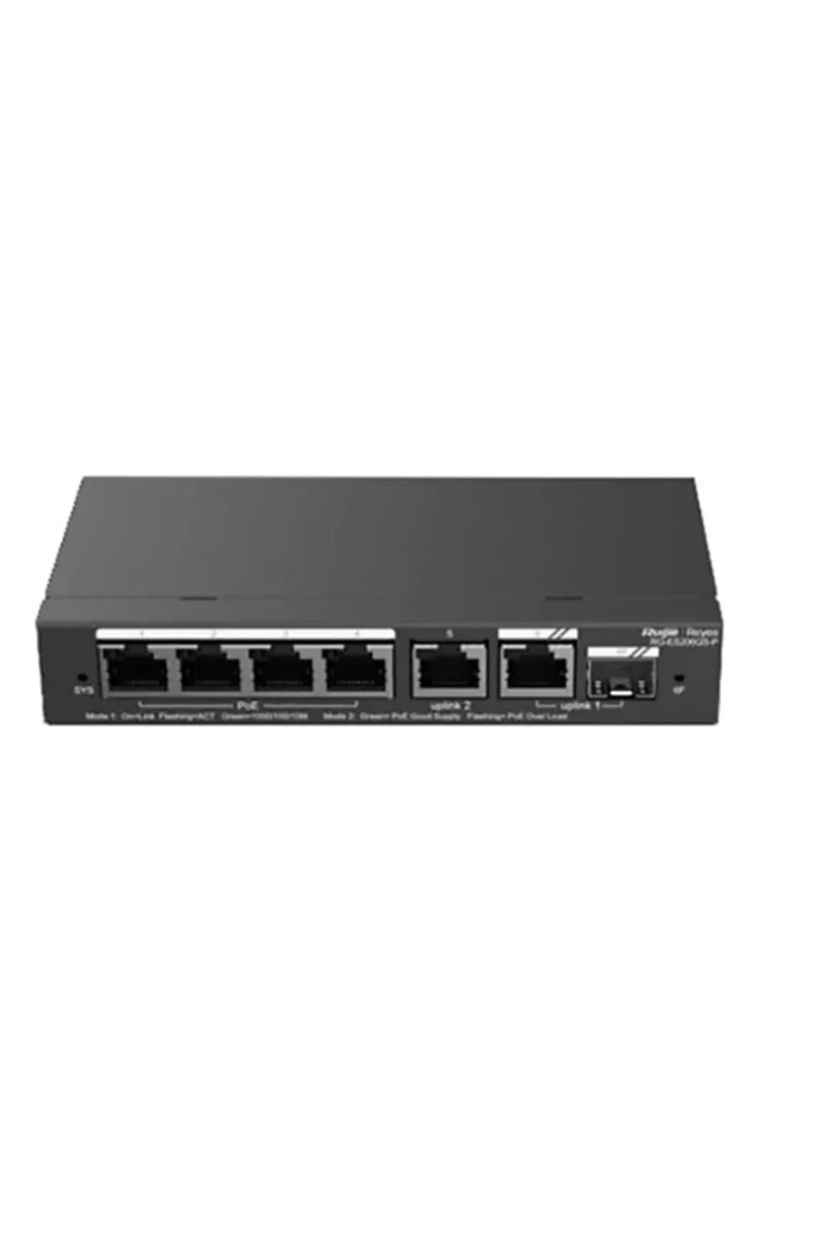 RUIJIE REYEE RG-ES206GS-P 6Port GigaBit ,4X PoE 54W, 1 Port Gİgabit Uplink, 1 Gİgabit Combo, Colu RUIJIE REYEE RG-ES206GS-P 6Port GigaBit ,4X PoE 54W, 1 Port Gİgabit Uplink, 1 Gİgabit Combo, Colu