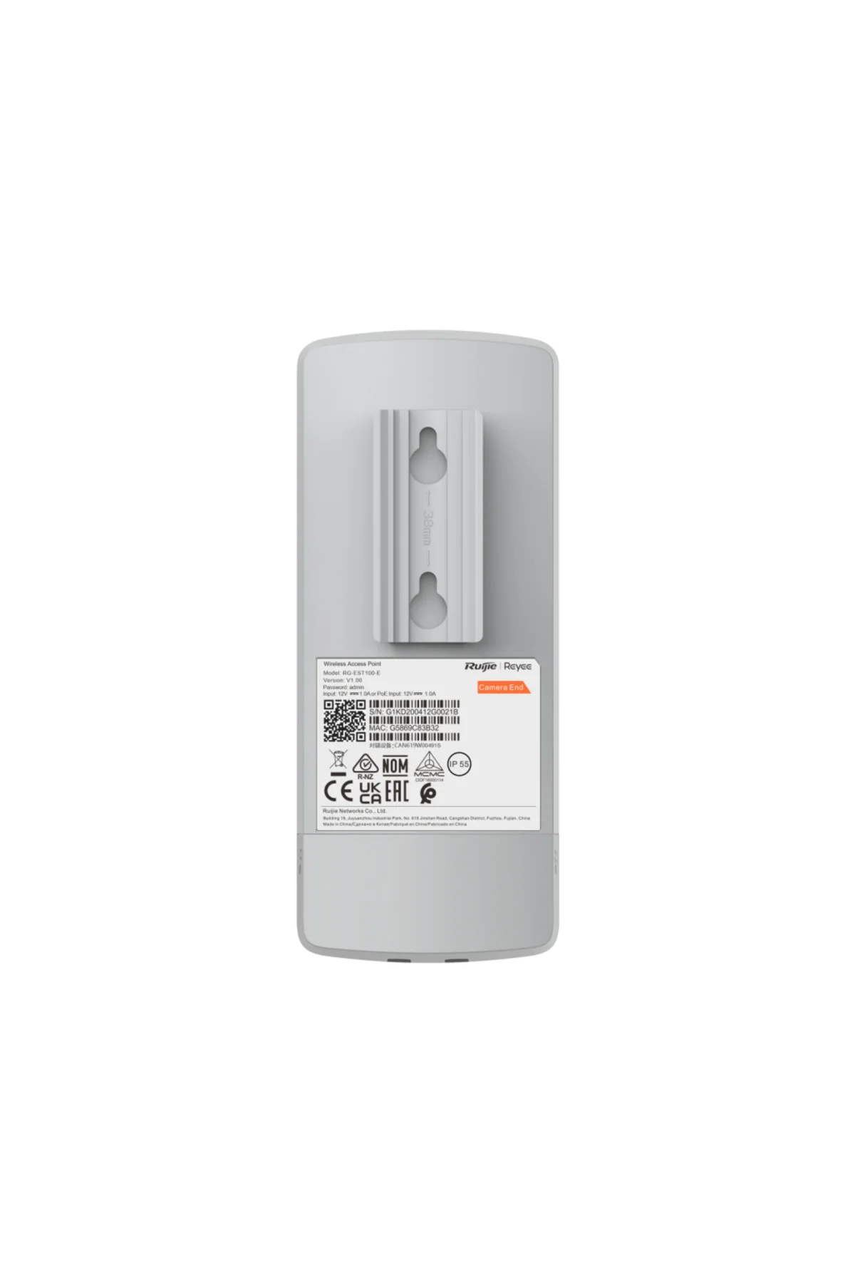 RUIJIE Reyee RG-EST100-E, 2Port, 300Mbps, 2.4Ghz, Pasif PoE, Dış 