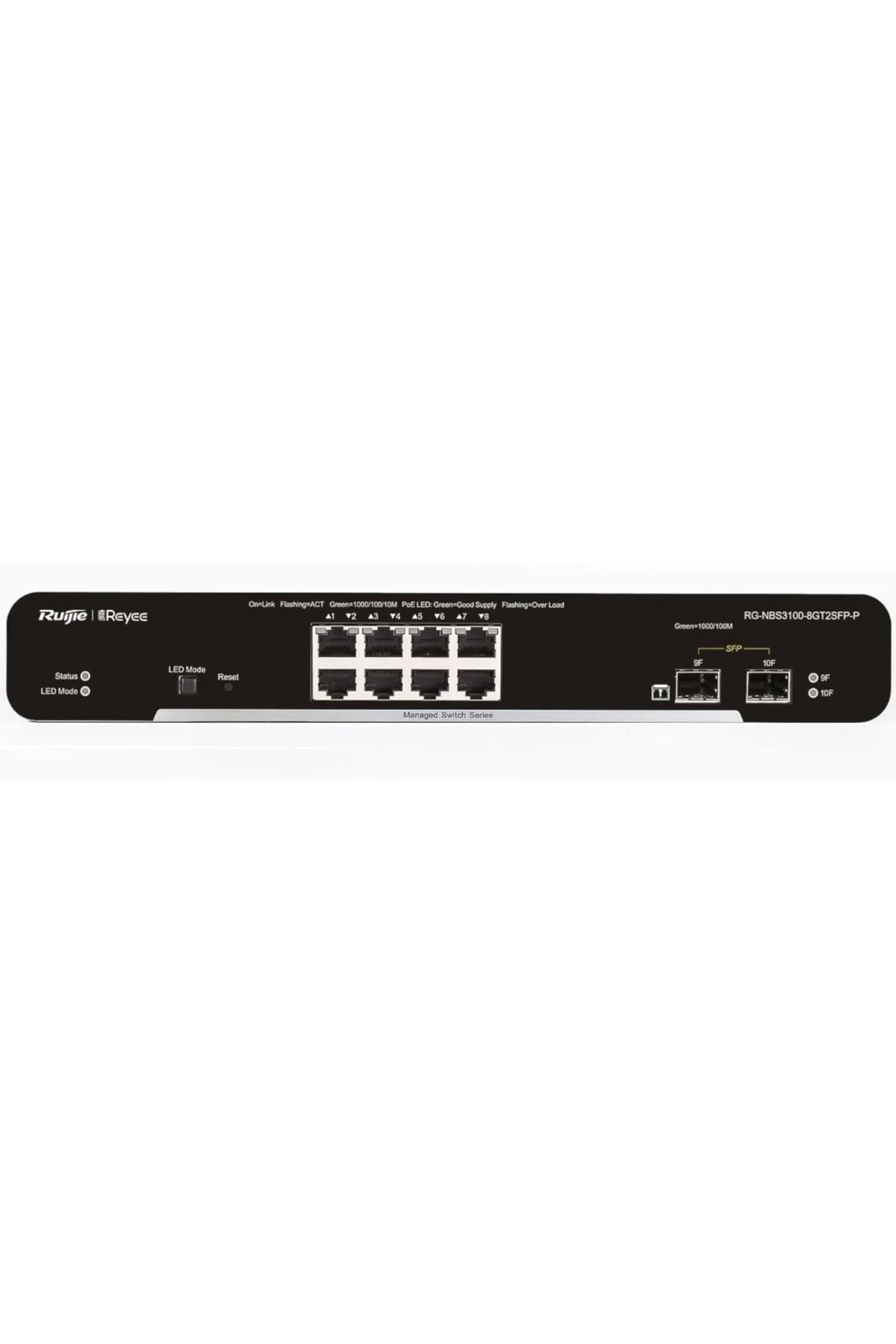 RUIJIE REYEE RG-NBS3100-8GT2SFP-P-V2, 8 Port, GigaBit, 8Port PoE, RUIJIE REYEE RG-NBS3100-8GT2SFP-P-V2, 8 Port, GigaBit, 8Port PoE,