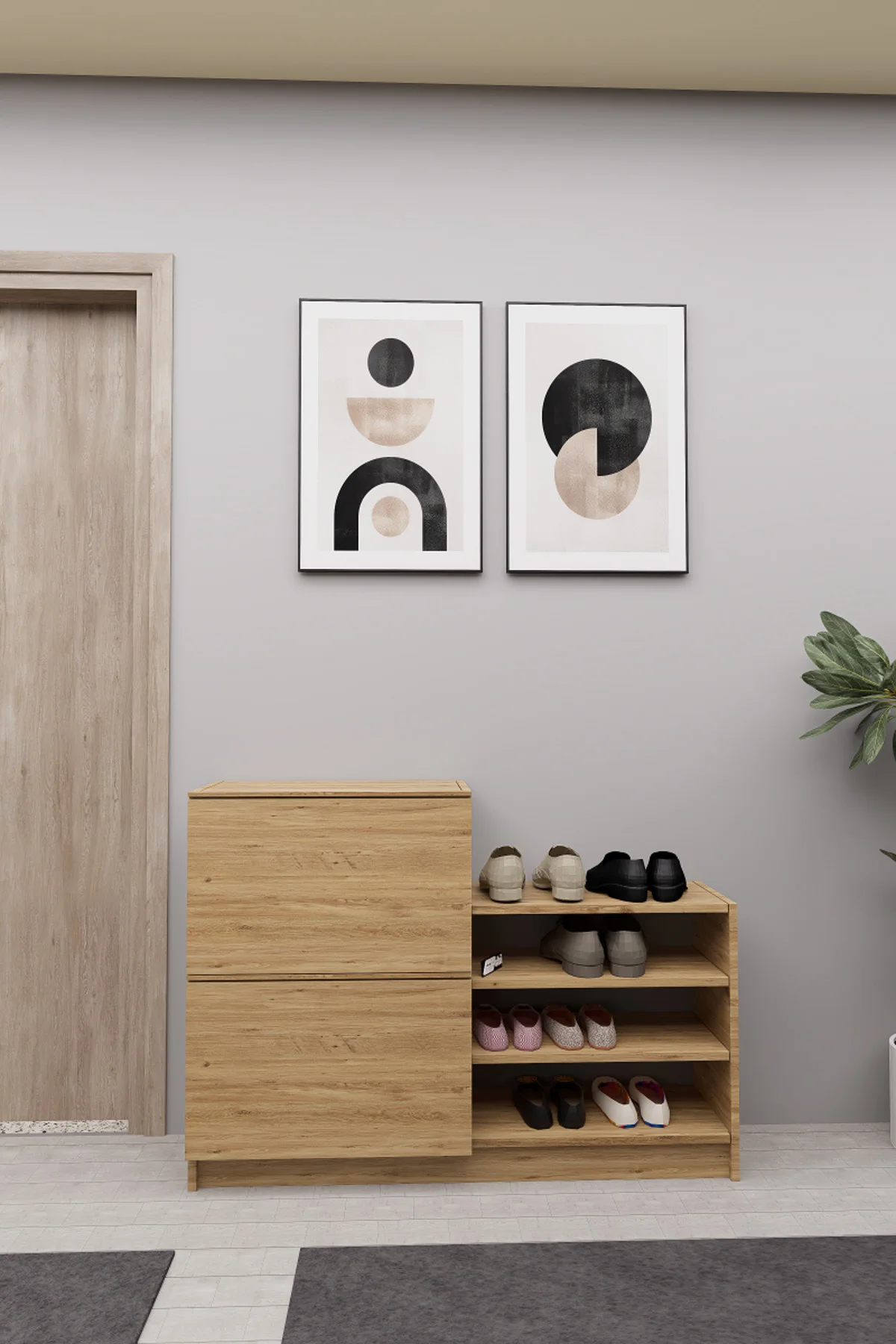 Rukka Düşer Kapak Ayakkabı Dolabı Rivoli