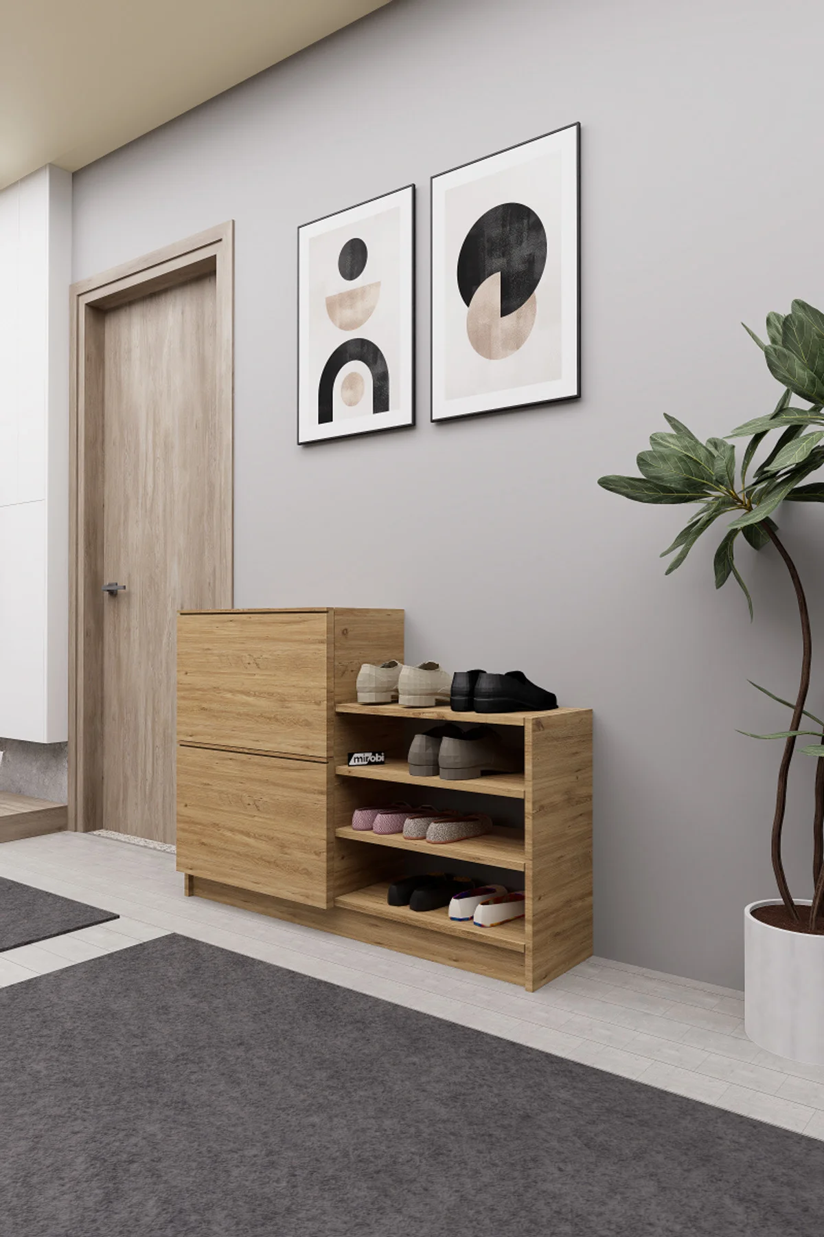 Rukka Düşer Kapak Ayakkabı Dolabı Rivoli