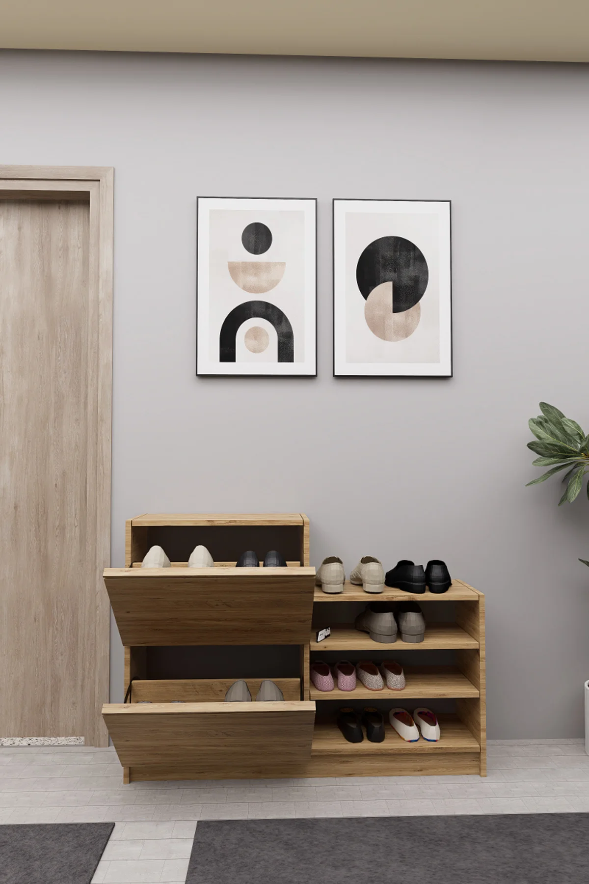 Rukka Düşer Kapak Ayakkabı Dolabı Rivoli