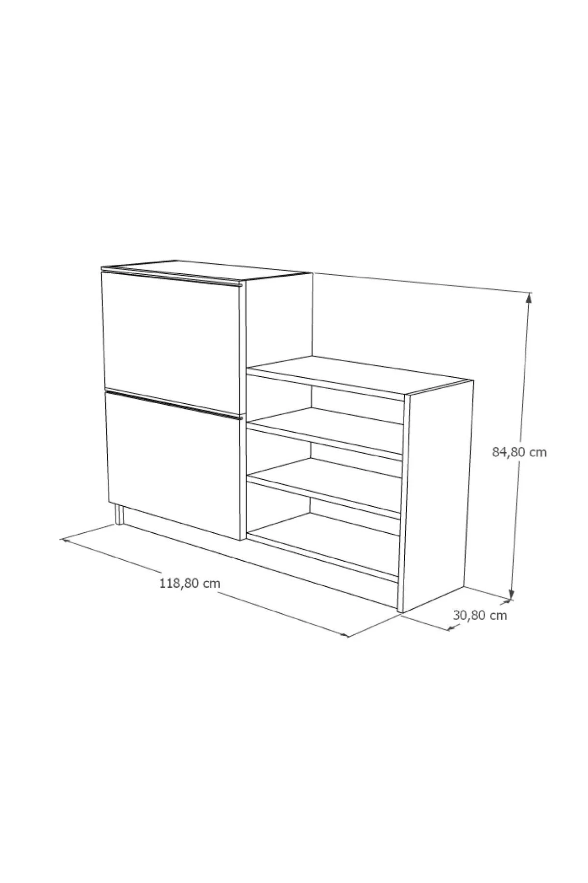 Rukka Düşer Kapak Ayakkabı Dolabı Rivoli