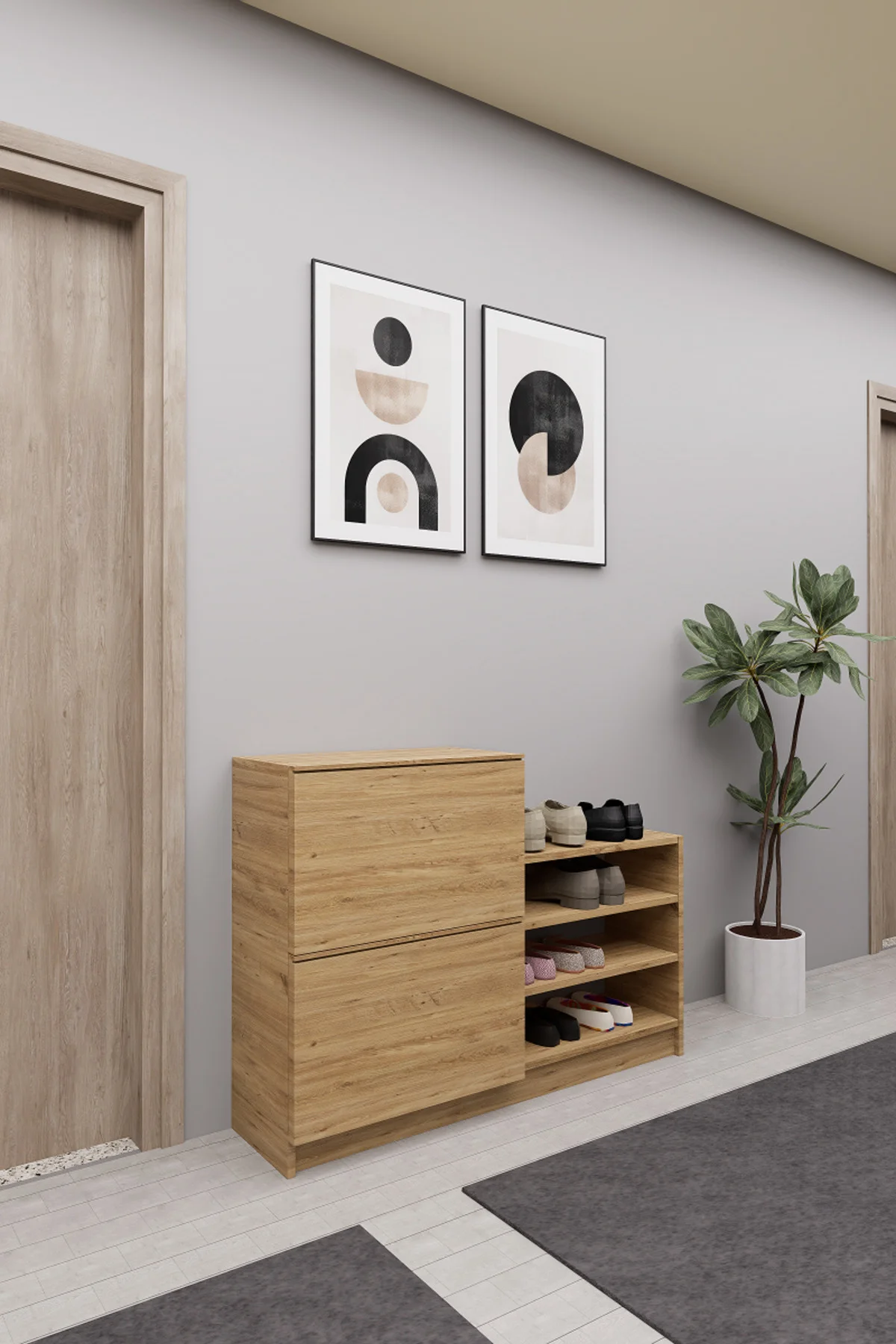 Rukka Düşer Kapak Ayakkabı Dolabı Rivoli