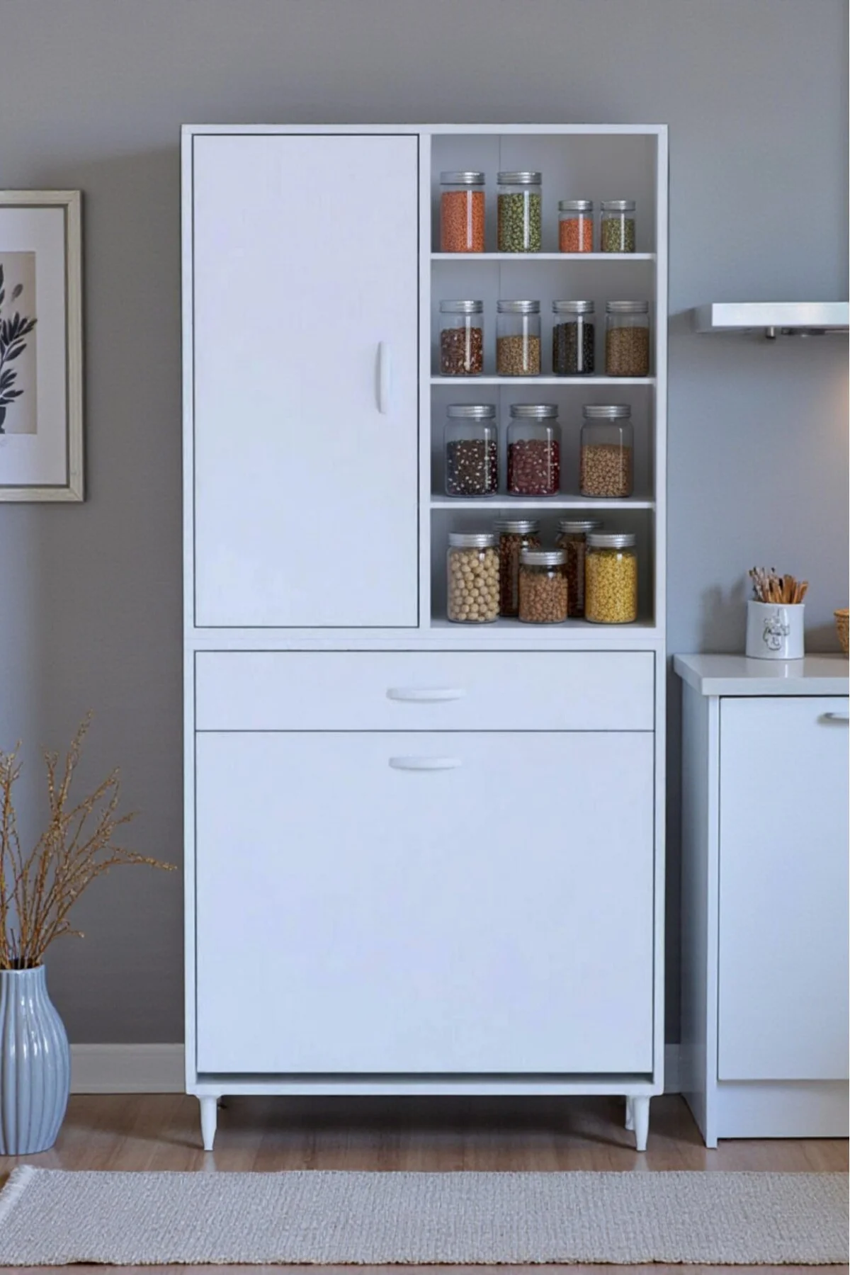 Rule Sepetli Banyo/Mutfak Dolabı 75 cm Genişliğe Sahip 75x171x32,