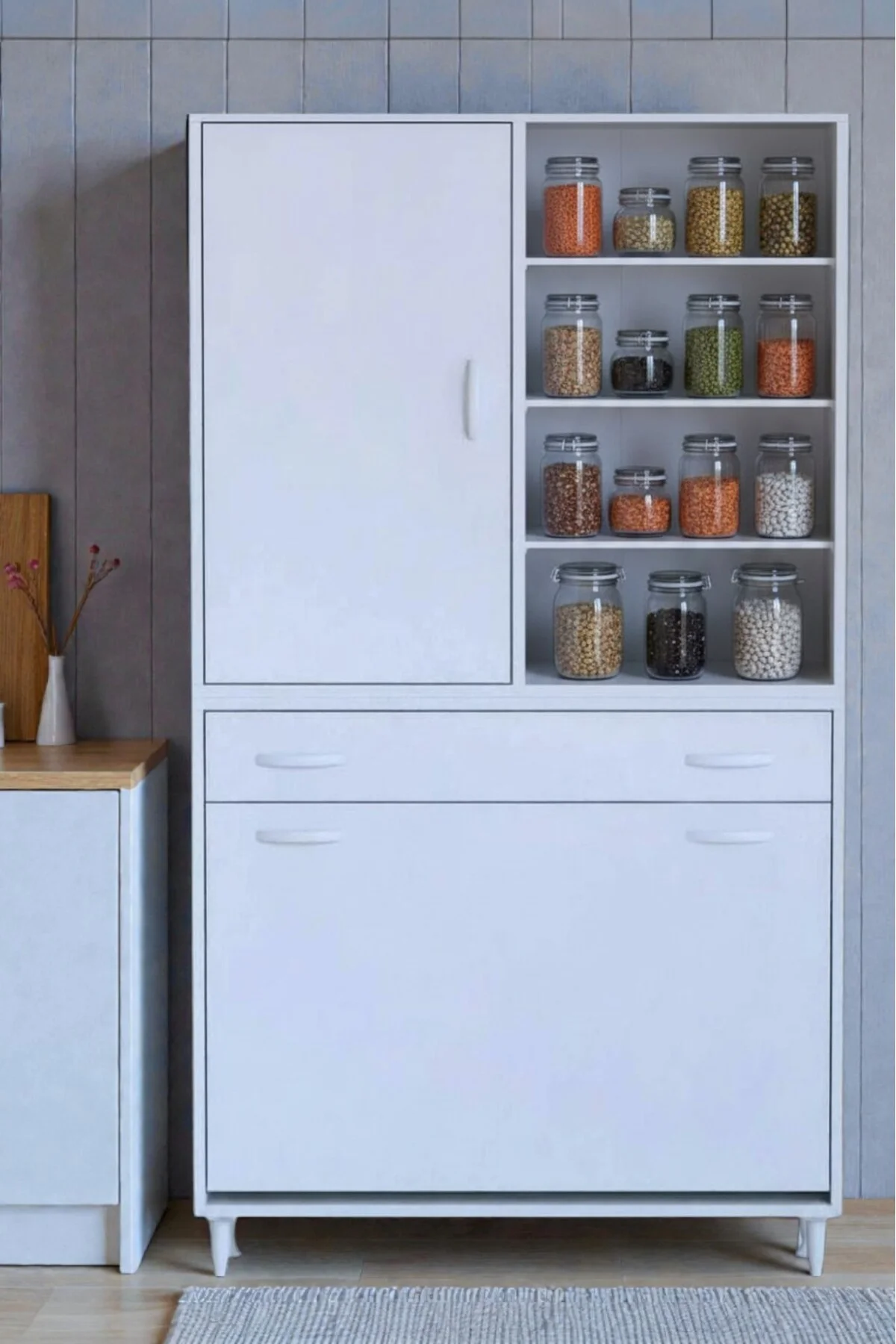 Rule Sepetli Banyo/Mutfak Dolabı 95 cm Genişliğe Sahip 95x171x32,