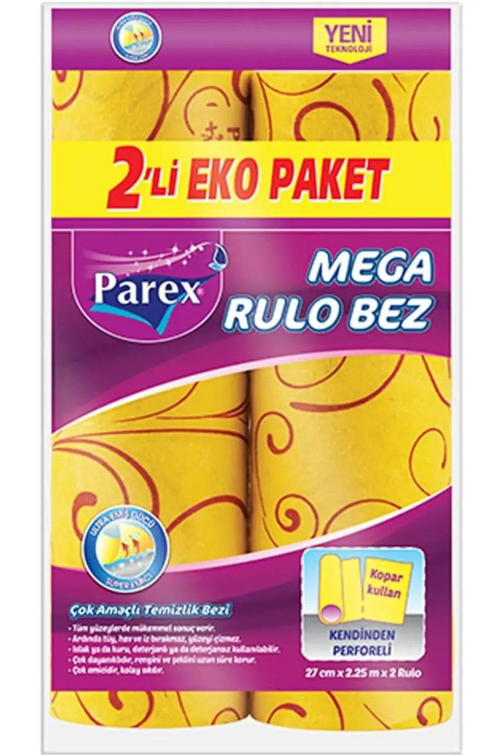 Rulo Temizlik Bezi 2'Li Eko Paket 1 Paket (1 x 2 Adet) 395519