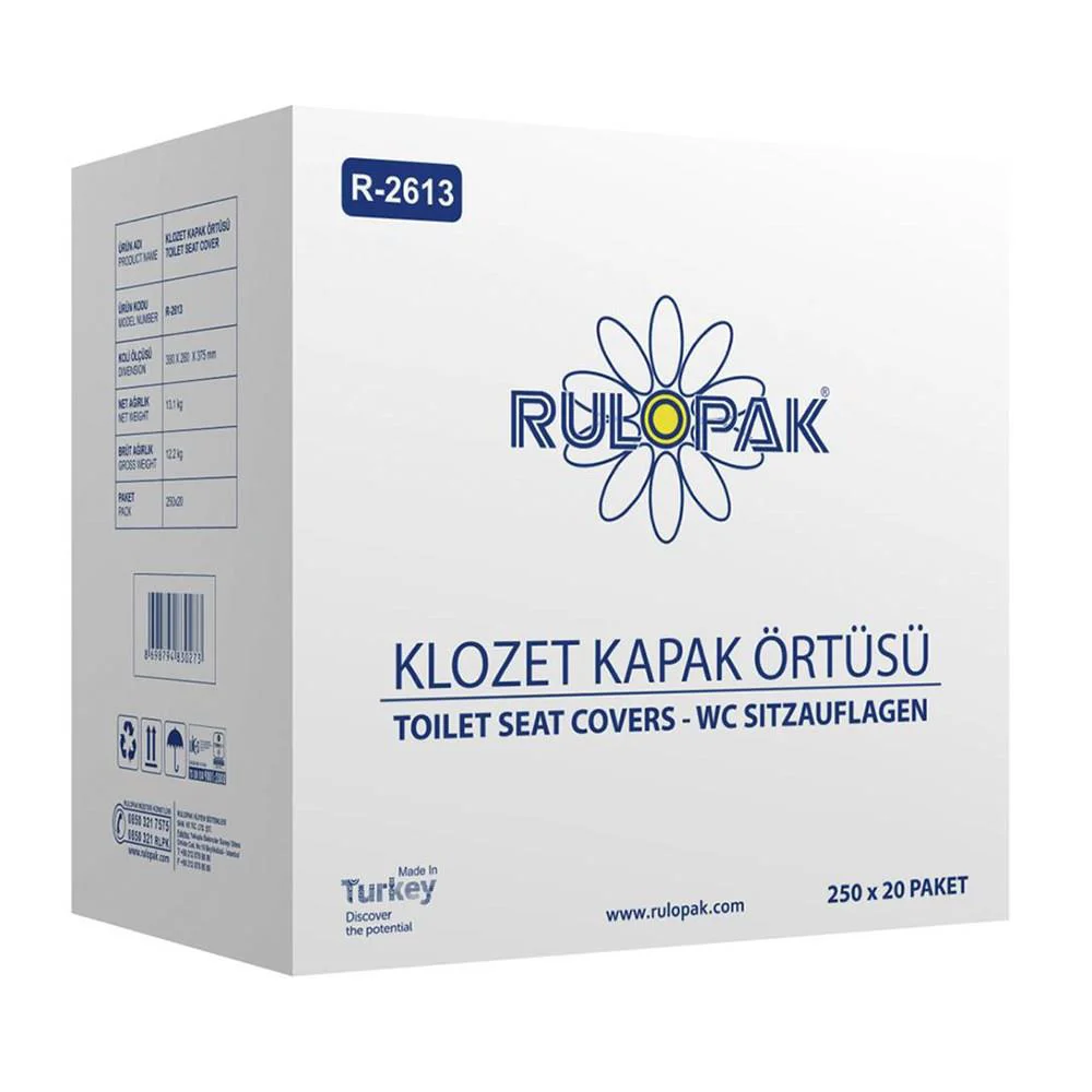 Rulopak Klozet Kapak Örtüsü 20 X 250 Adet Fiyatı, Yorumları ve Özellikleri