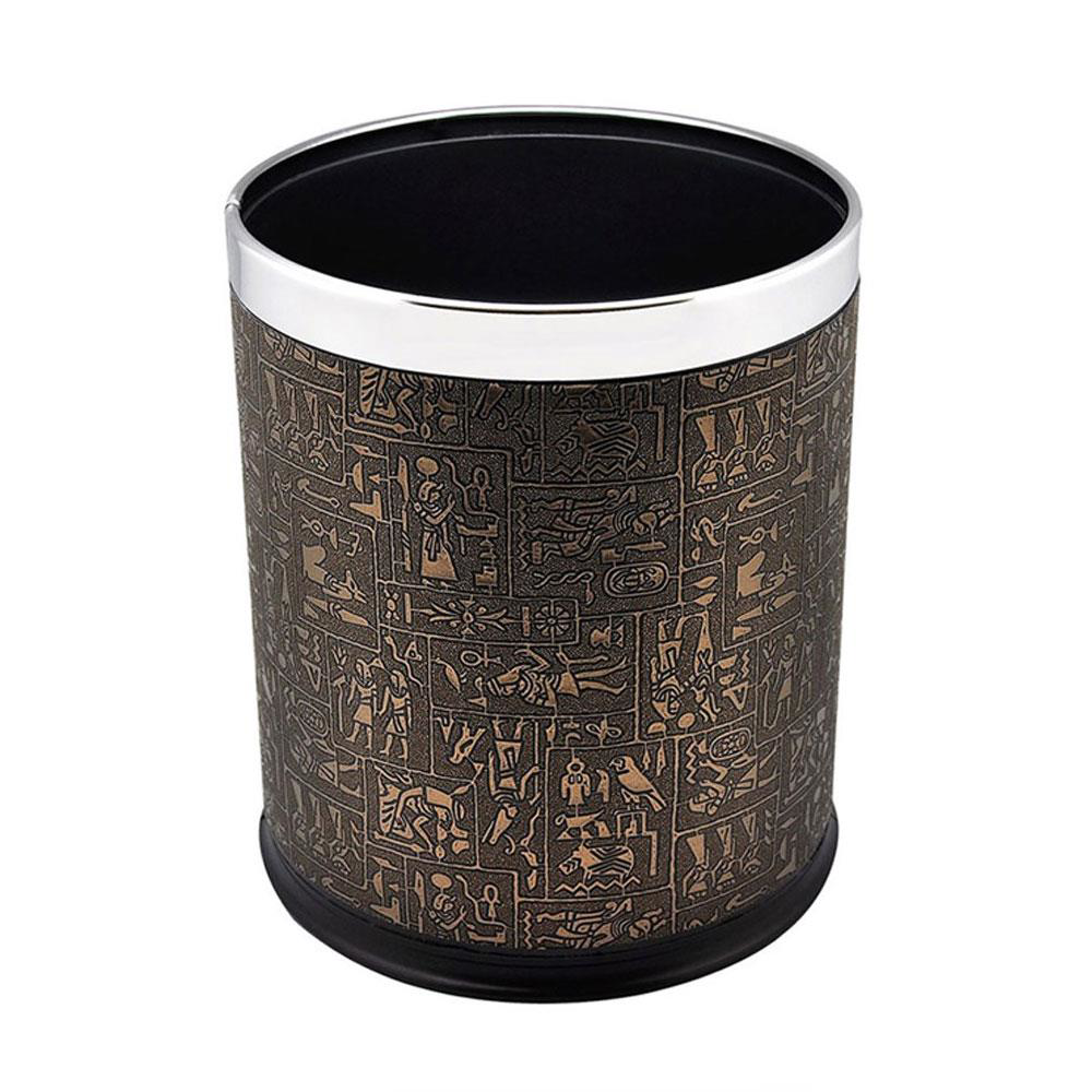 Rulopak  Mitolojik Desen Deri Kabartma Çöp Kovası 10 L