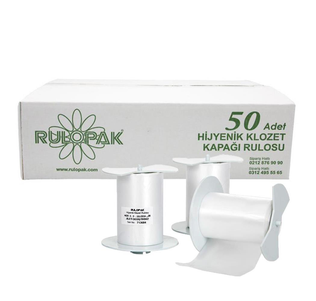 Rulopak  Sensörlü Hijyenik Klozet Kapaği Rulosu 50'Li
