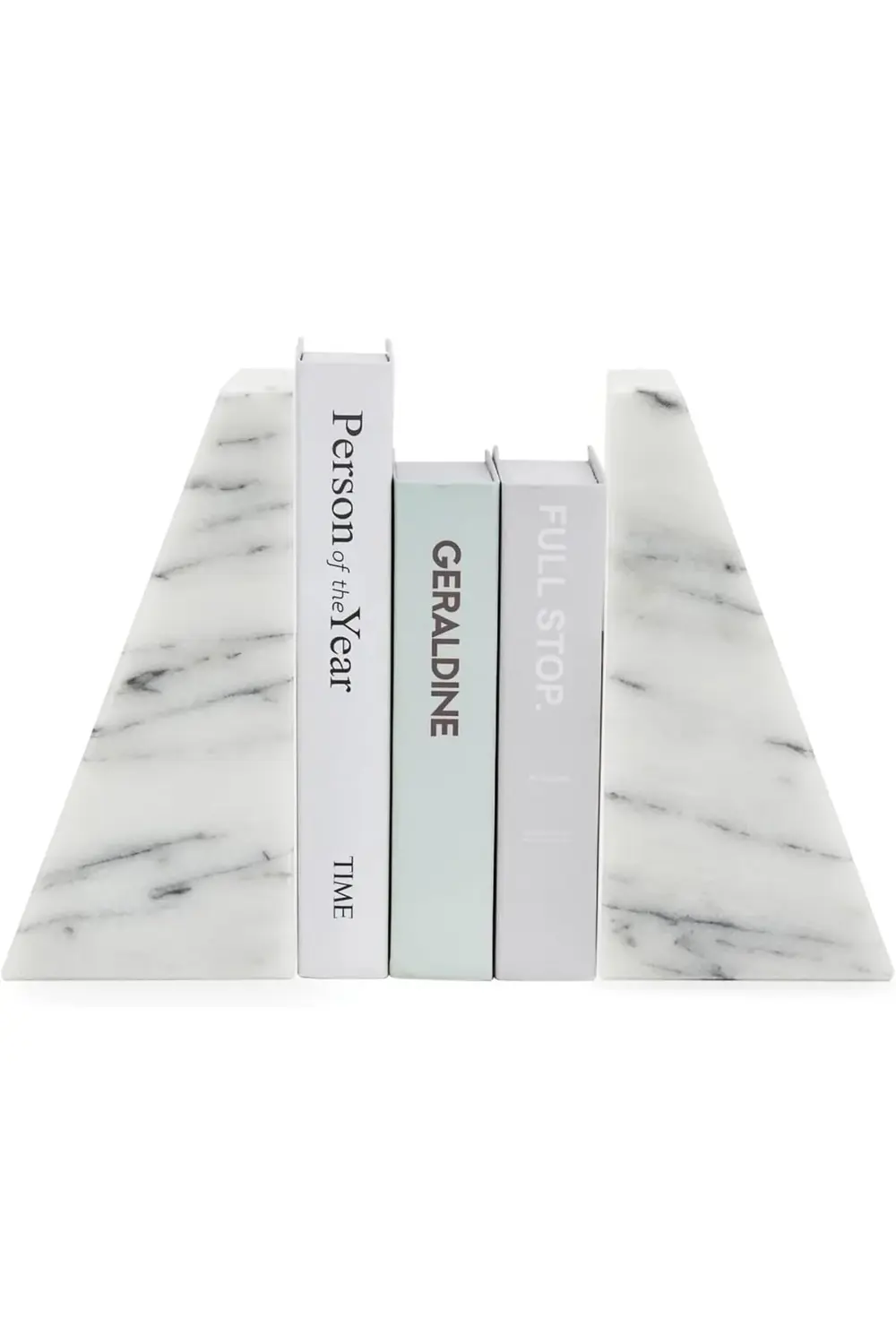 Run Üçgen%100 Cilalı Beyaz Mermer Kitap Destekleri 1185222