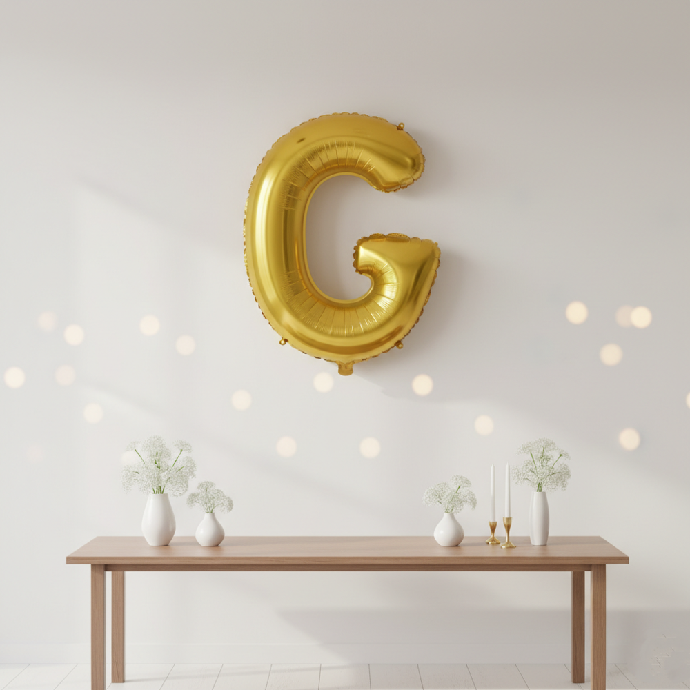 Runaway 40 İnç Altın G Harf Balon Dekor ve Vitrin