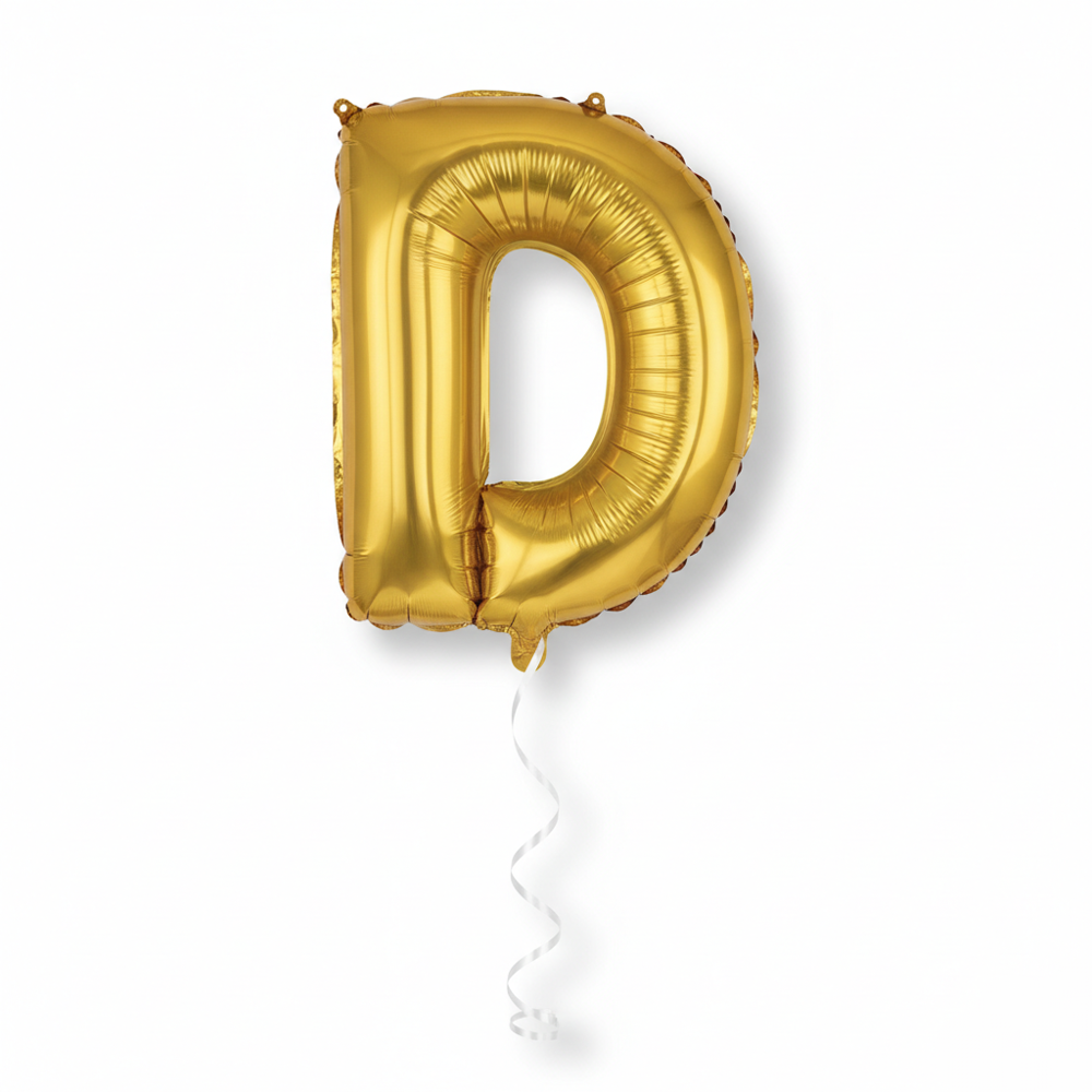 Runaway Altın D Harf Balon 1 Metre Parti Dekoru