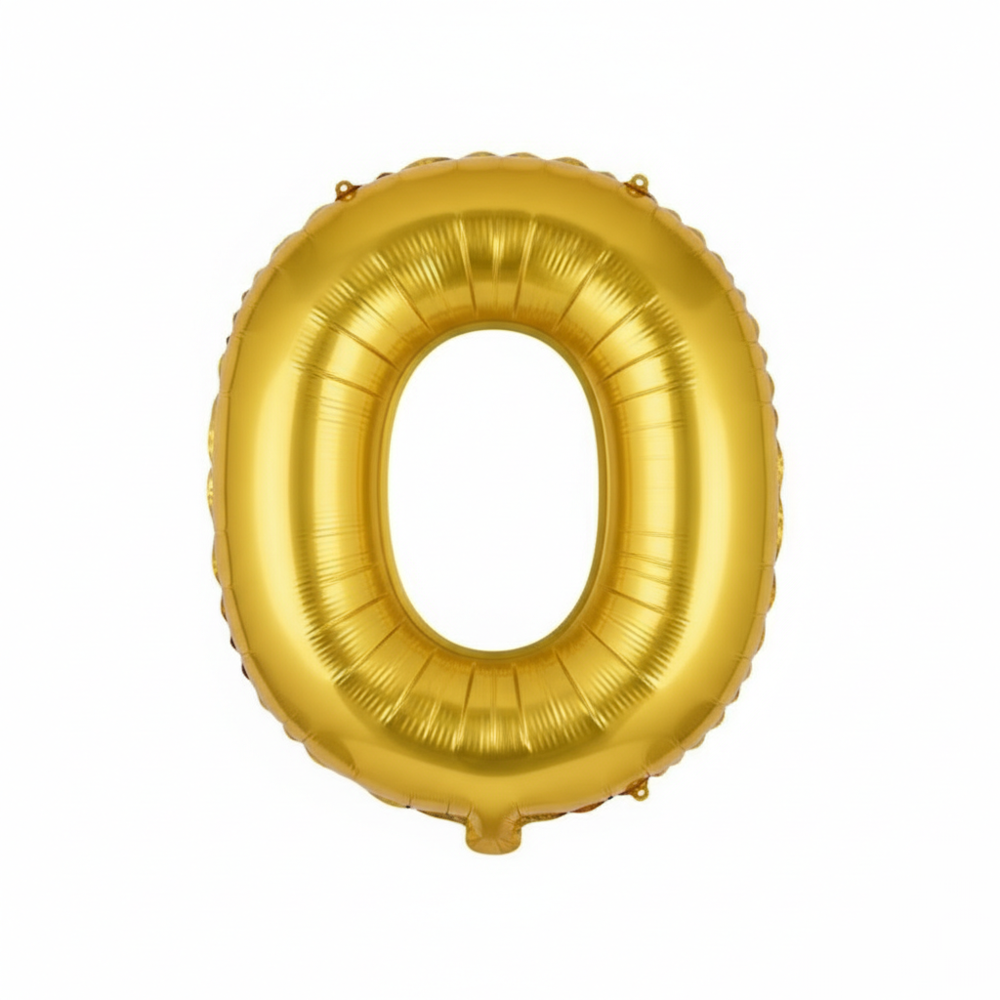 Runaway Altın O Harf Balon 1 Metre Parti Dekorasyonu