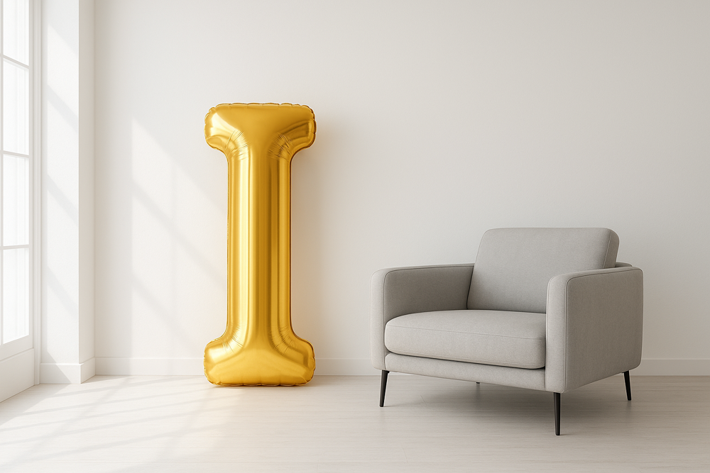 Runaway Altın Sarısı Dev Harf Balon ve Fotoğraf Dekor Fonu