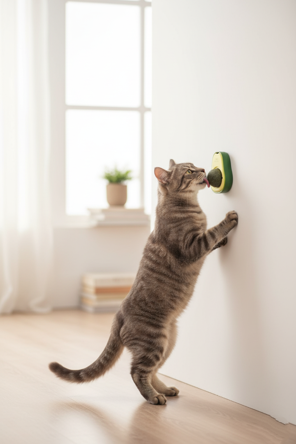 Runaway Avokado Tasarımlı Kedi Yalama Topu Catnip