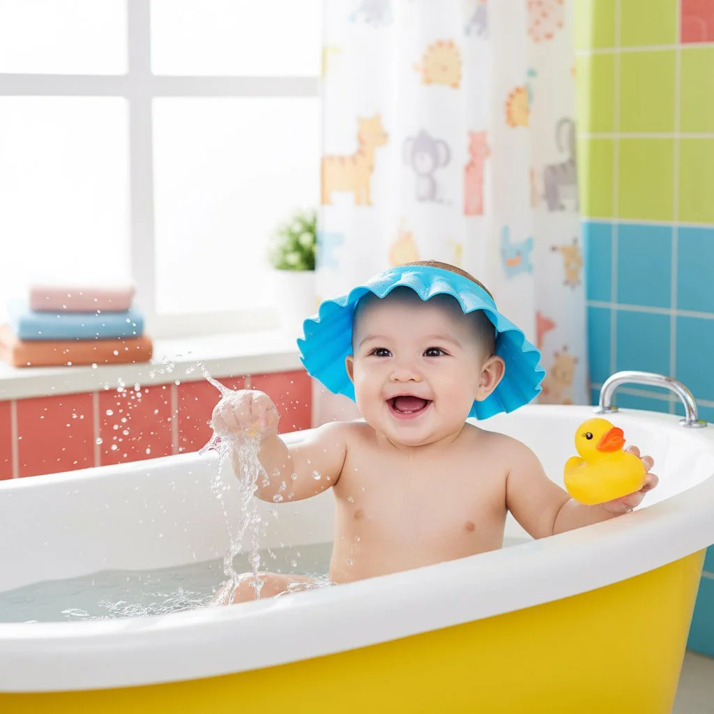 Runaway Bebek Banyo Şapkası - Su Siperi ve Yumuşak Silikon Runaway Bebek Banyo Şapkası - Su Siperi ve Yumuşak Silikon
