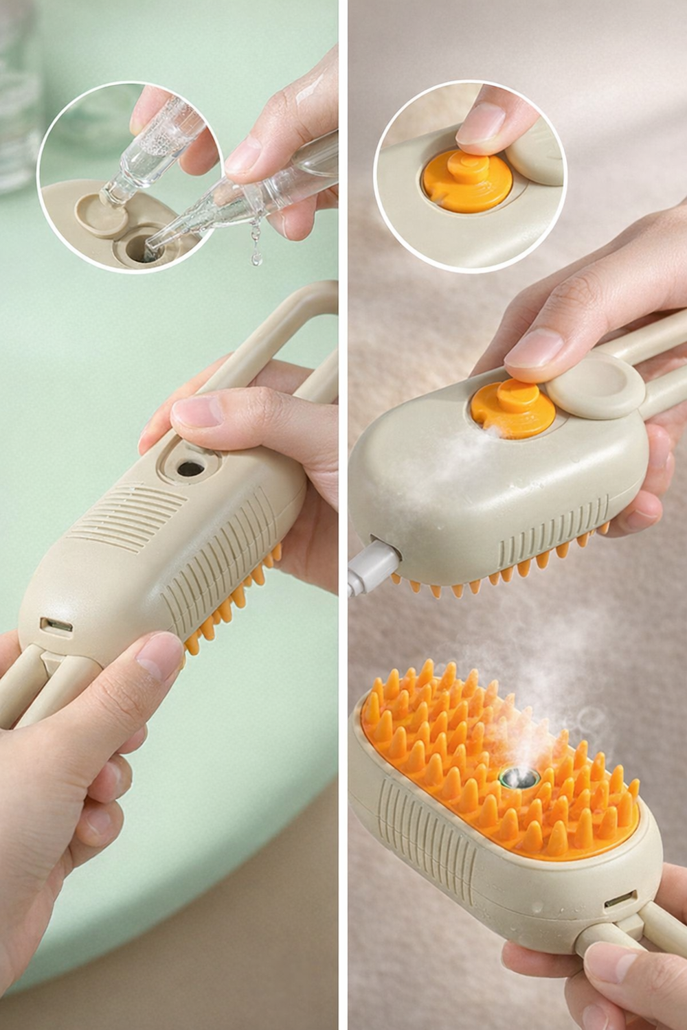 Runaway Buharlı Pet Tarağı - Sprey Fonksiyonlu Bakım Fırçası Runaway Buharlı Pet Tarağı - Sprey Fonksiyonlu Bakım Fırçası