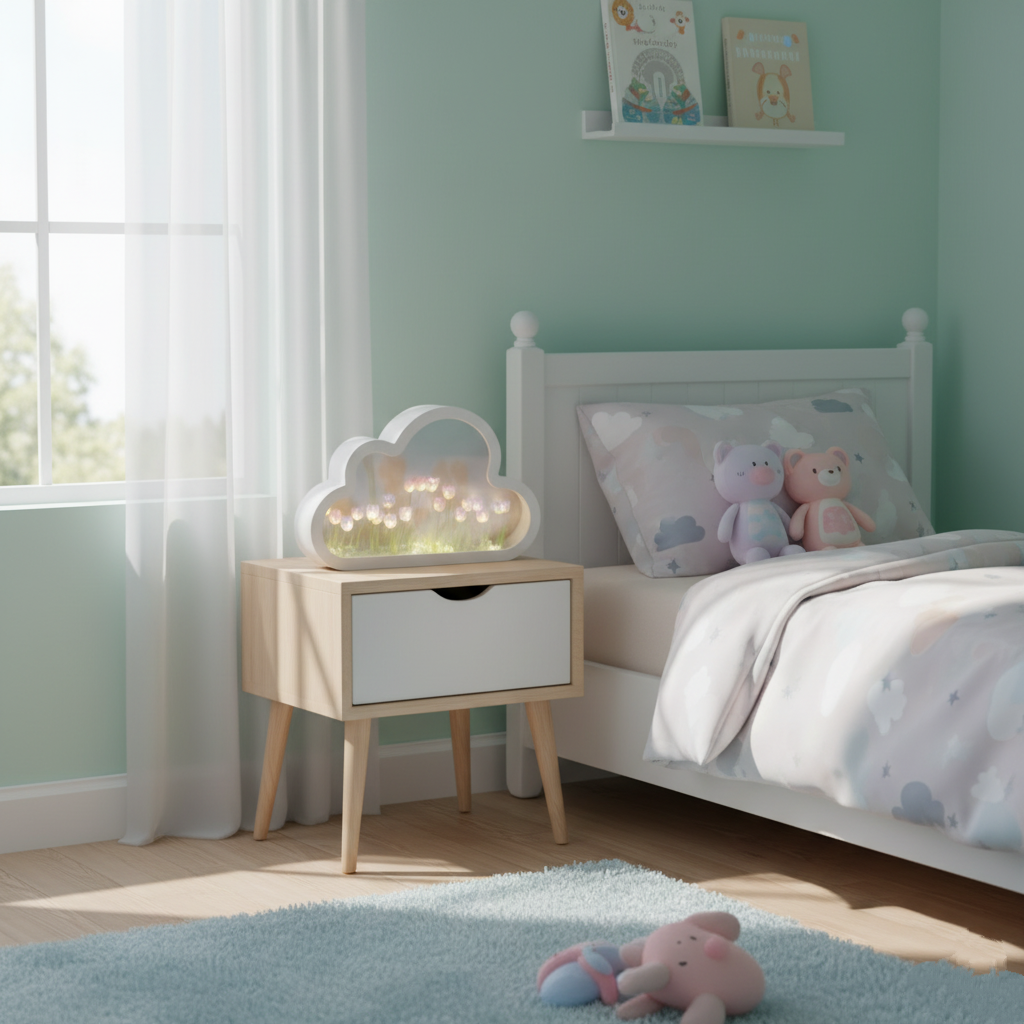 Runaway Bulut Gece Lambası - El Yapımı Büyük Boy Lamba