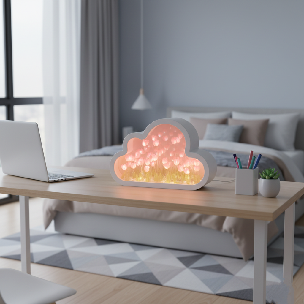 Runaway Bulut Gece Lambası - El Yapımı Büyük Boy Lamba