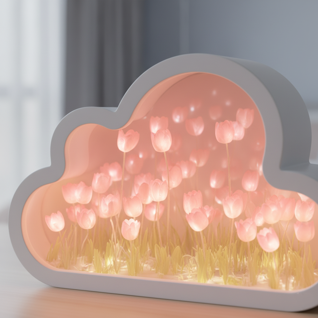 Runaway Bulut Gece Lambası - El Yapımı Büyük Boy Lamba