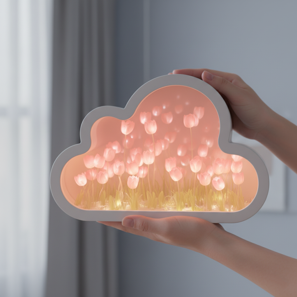 Runaway Bulut Gece Lambası - El Yapımı Büyük Boy Lamba