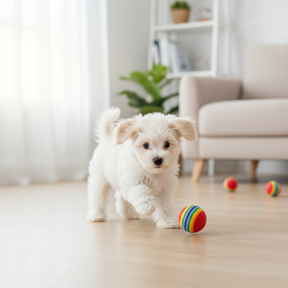 Runaway Gökkuşağı Renkli Kedi Köpek Oyun Topu 2’li