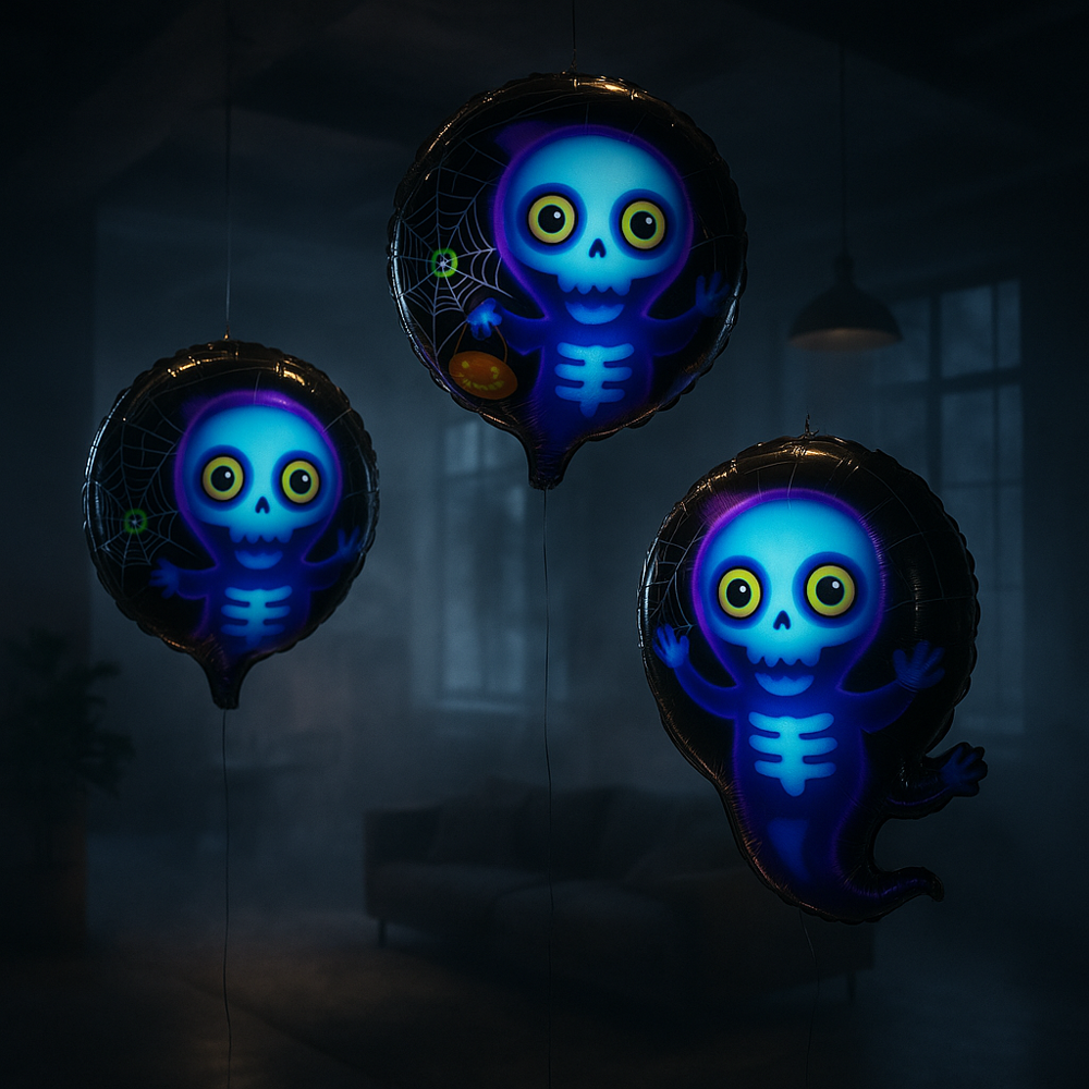 Runaway Halloween İskelet Balon Korku Temalı Parti Dekoru