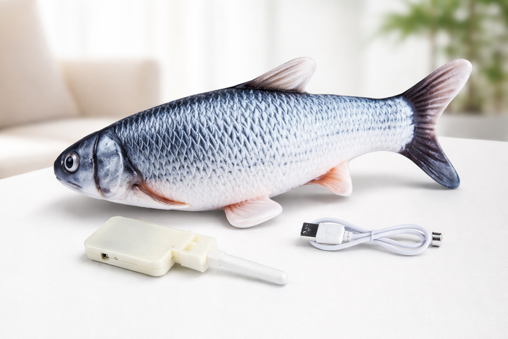 Runaway Hareketli Balık Kedi Oyuncağı Şarjlı Sensörlü