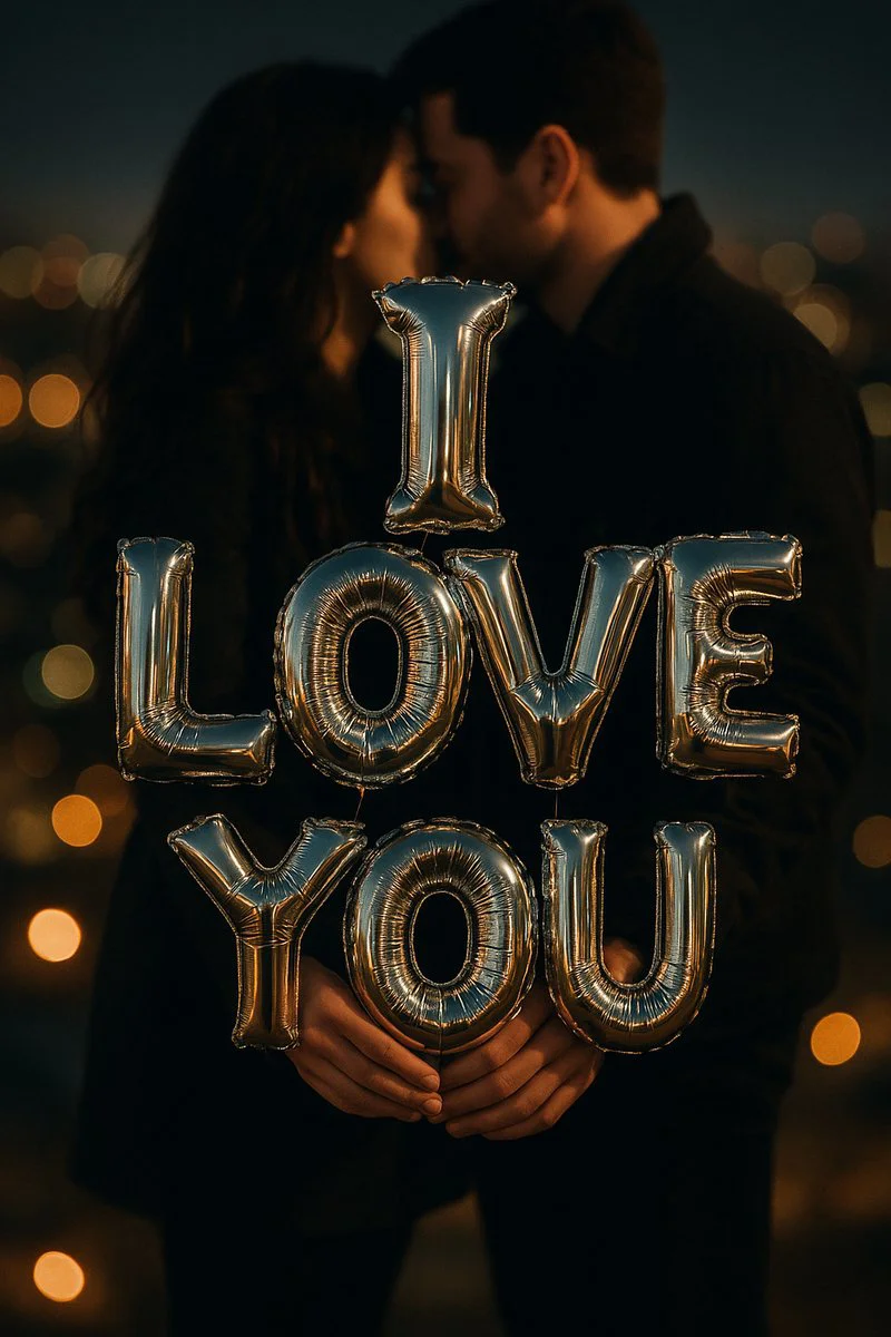 Runaway I Love You Folyo Balon Gümüş Evlilik Teklifi Dekoru