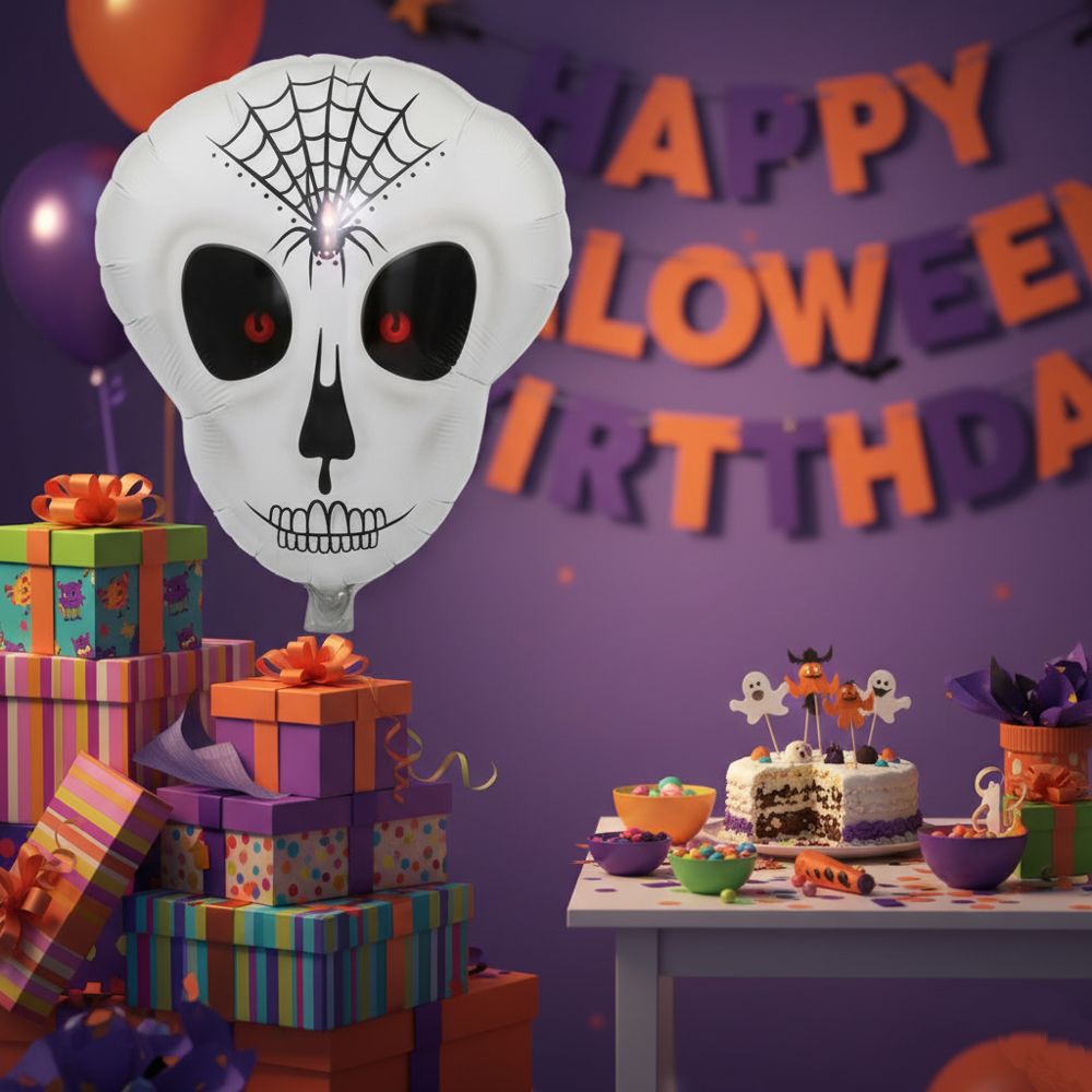 Runaway İskelet Folyo Balon Cadılar Bayramı Dekorasyonu