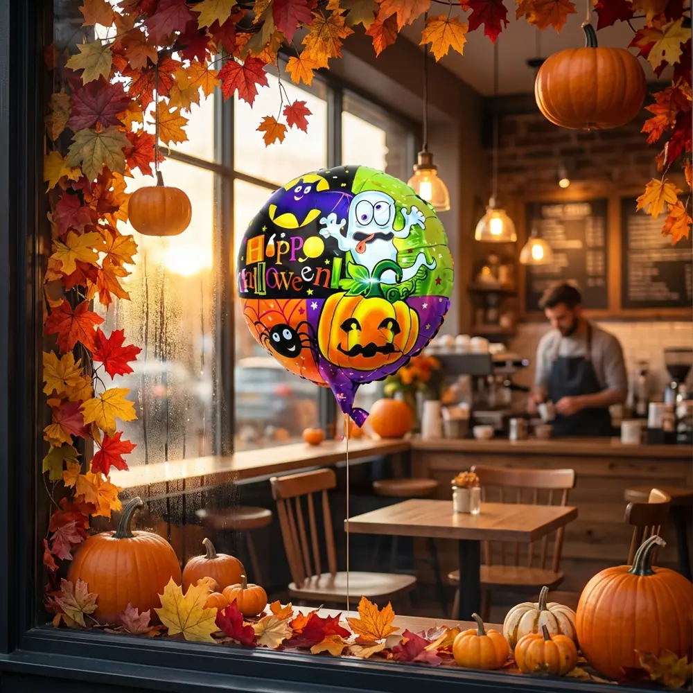 Runaway Kabaklı Folyo Balon Halloween ve Vitrin Dekoru
