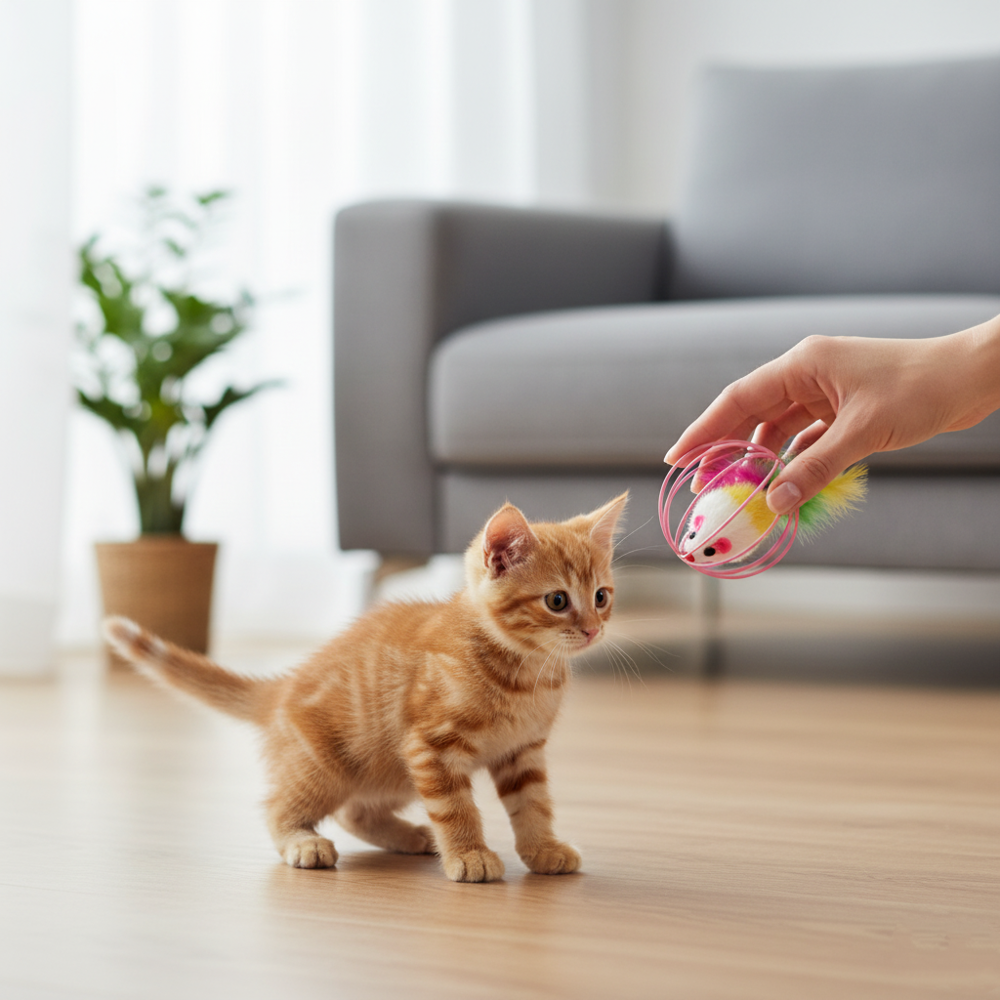 Runaway Kafesli Fareli Kedi Köpek Oyun Topu Av Keyfi
