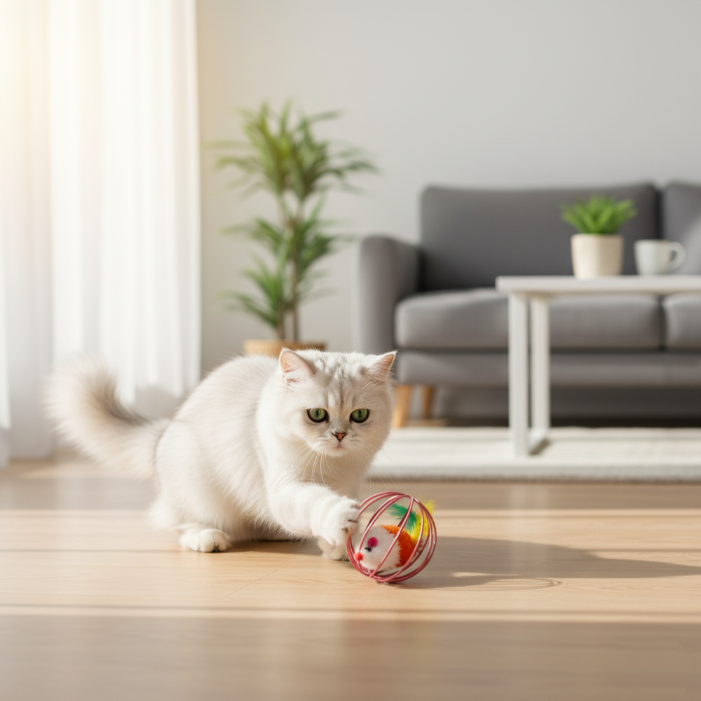 Runaway Kafesli Fareli Kedi Köpek Oyun Topu Av Keyfi