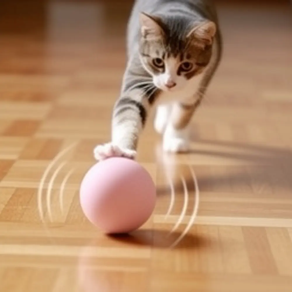 Runaway Kedi Otlu Sesli İnteraktif Top Kedi Oyuncağı