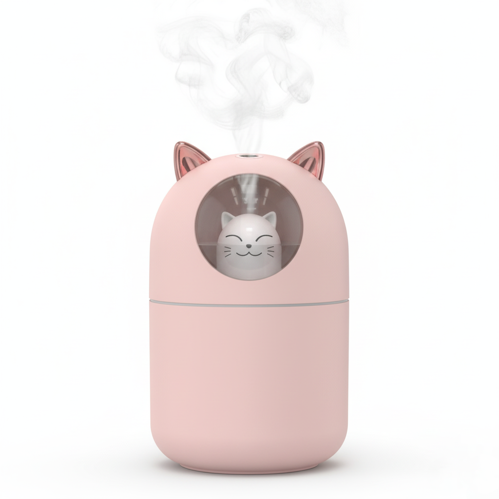 Runaway Kedi Tasarımlı H2O Nemlendirici – Sessiz ve Dekoratif