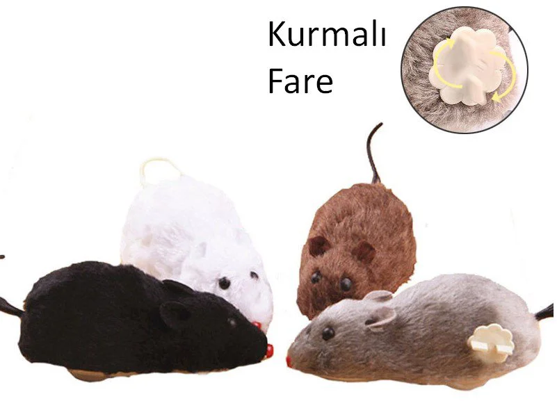 Runaway Kurmalı Fare Kedi Eğitim Oyuncağı Hareketli