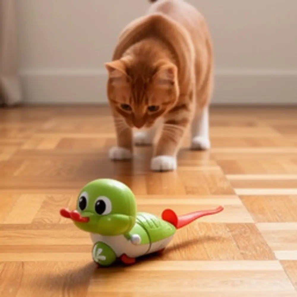 Runaway Kurmalı Salyangoz Kedi Oyuncağı Tüylü Kuyruk