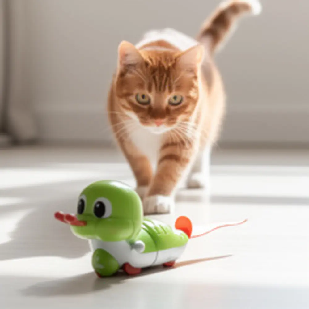 Runaway Kurmalı Salyangoz Kedi Oyuncağı Tüylü Kuyruk