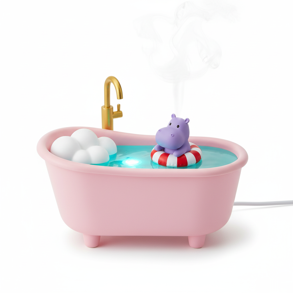 Runaway Küvet Tasarımlı Hava Nemlendirici - LED Işıklı Runaway Küvet Tasarımlı Hava Nemlendirici - LED Işıklı