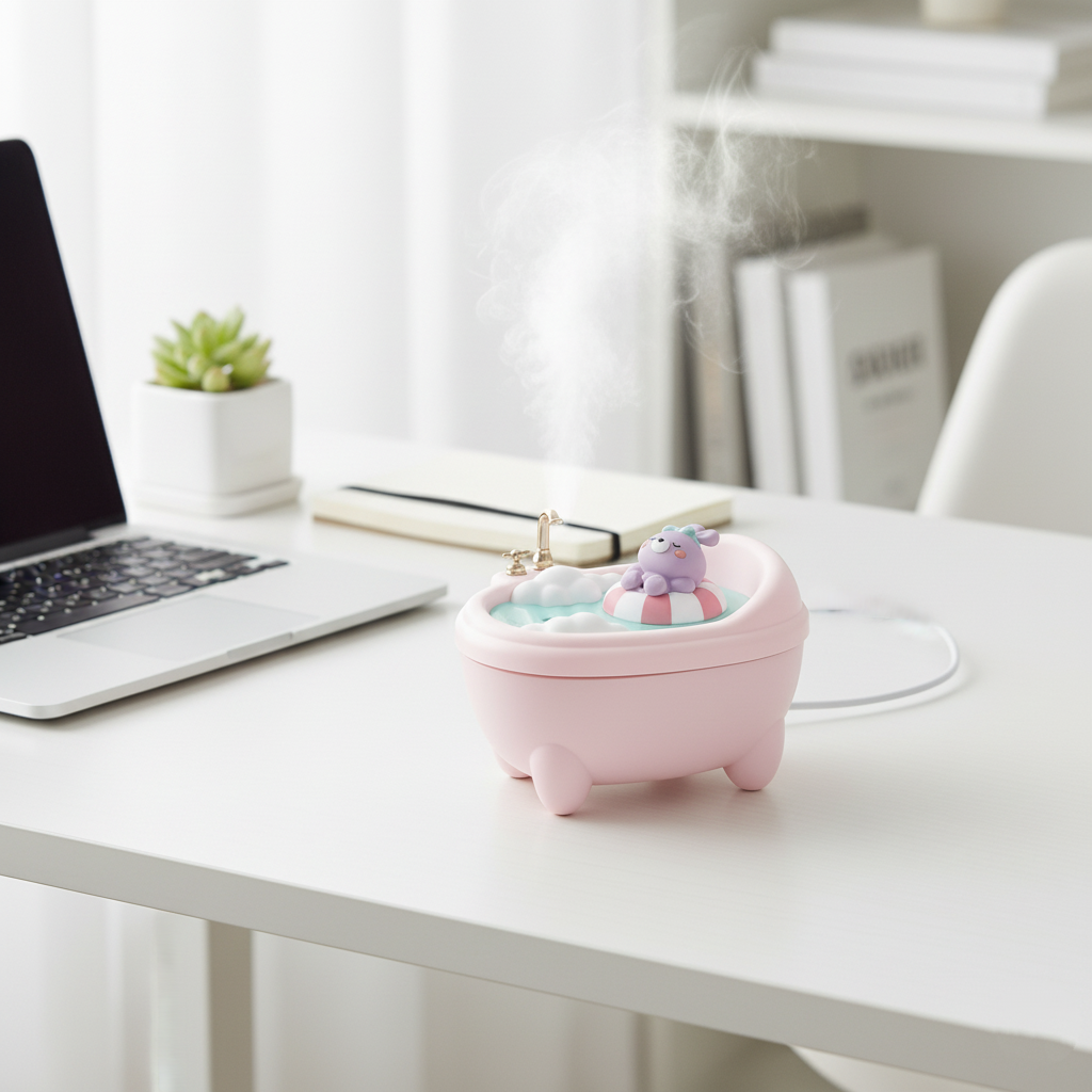 Runaway Küvet Tasarımlı Hava Nemlendirici - LED Işıklı Runaway Küvet Tasarımlı Hava Nemlendirici - LED Işıklı