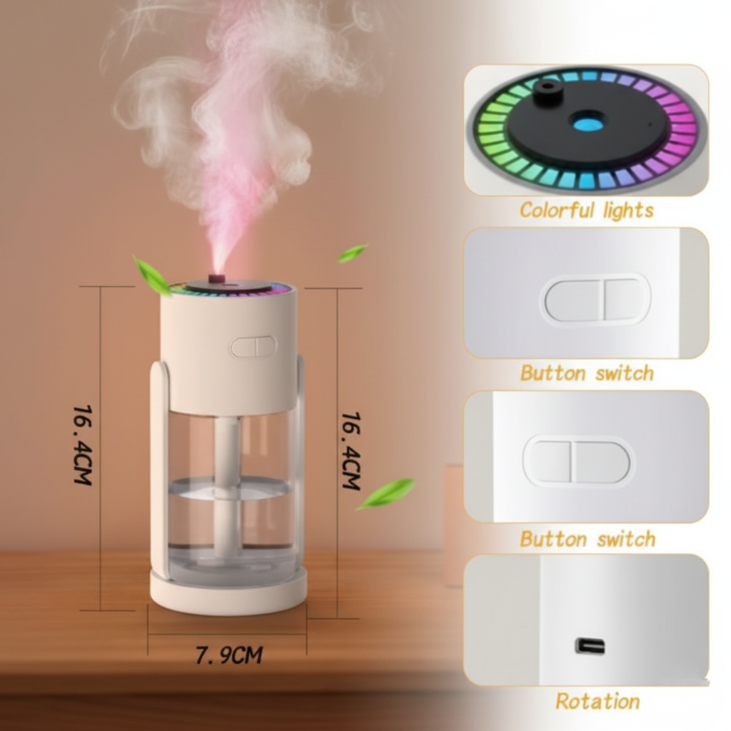 Runaway LED Işıklı Hava Nemlendirici – Sessiz ve Aromaterapi